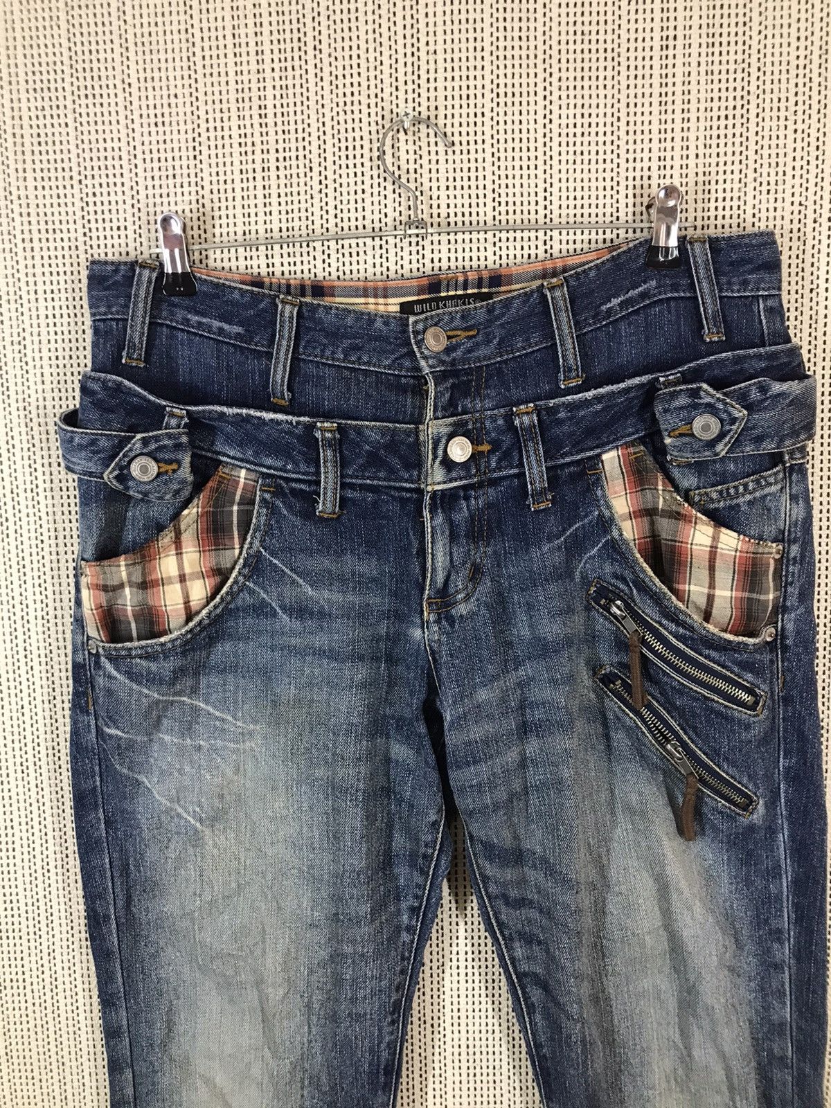 Japanese Brand ‼️VTG WILD KHAKIS DOUBLE WAIST DENIM MULTIZIPPER‼️ Size US 34 / EU 50 - 3 Thumbnail