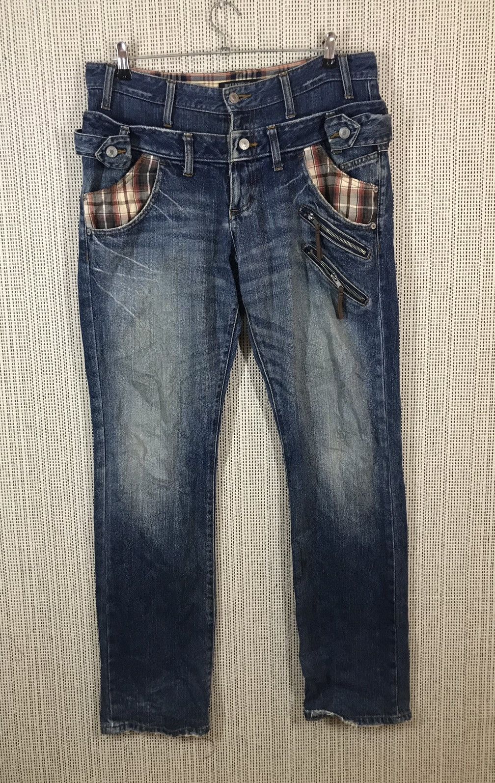 Japanese Brand ‼️VTG WILD KHAKIS DOUBLE WAIST DENIM MULTIZIPPER‼️ Size US 34 / EU 50 - 1 Thumbnail