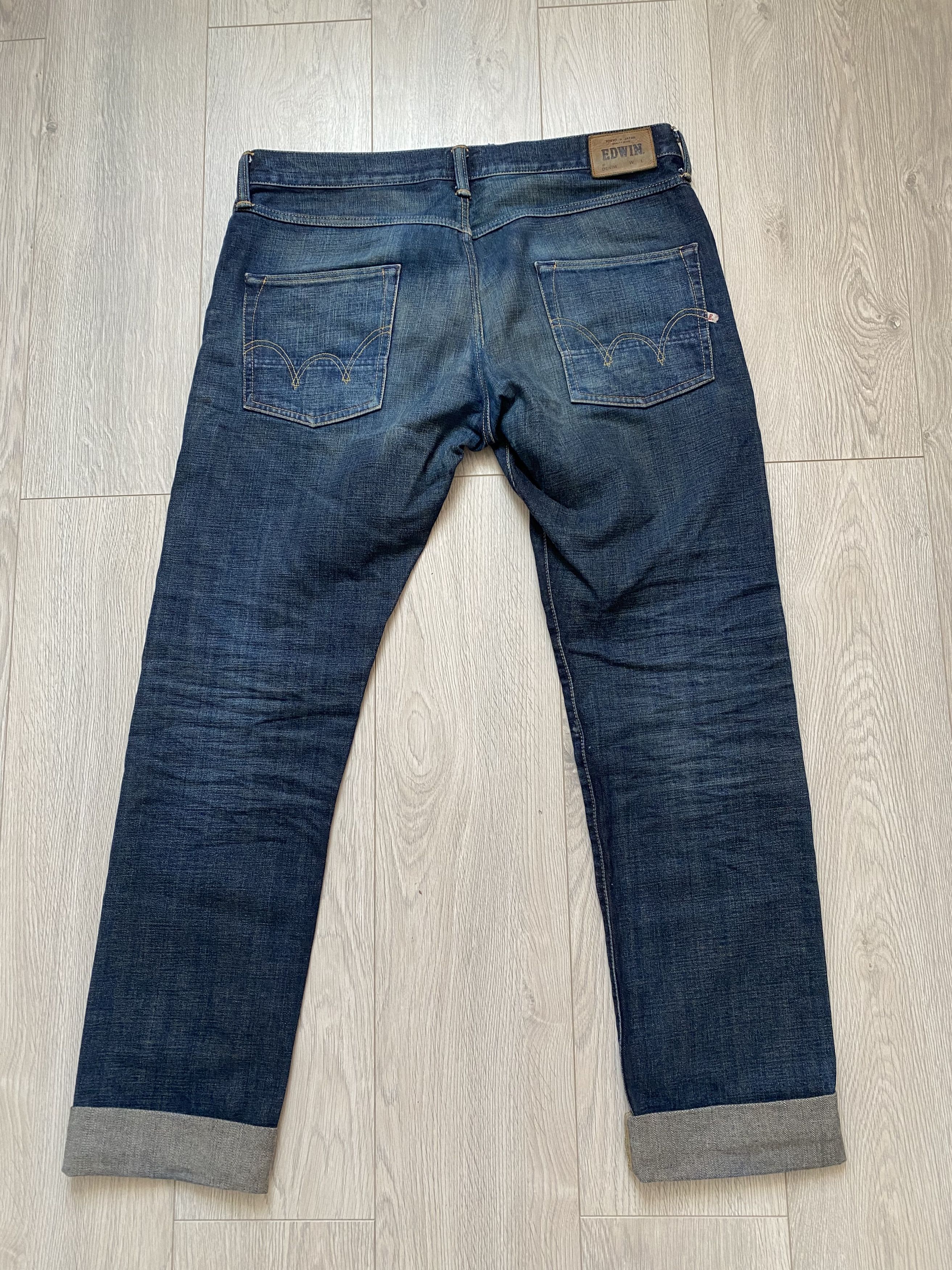 Image of Edwin Jeand Ed 55 Selvedge Japanese Denim in Blue, Men's (Size 36)