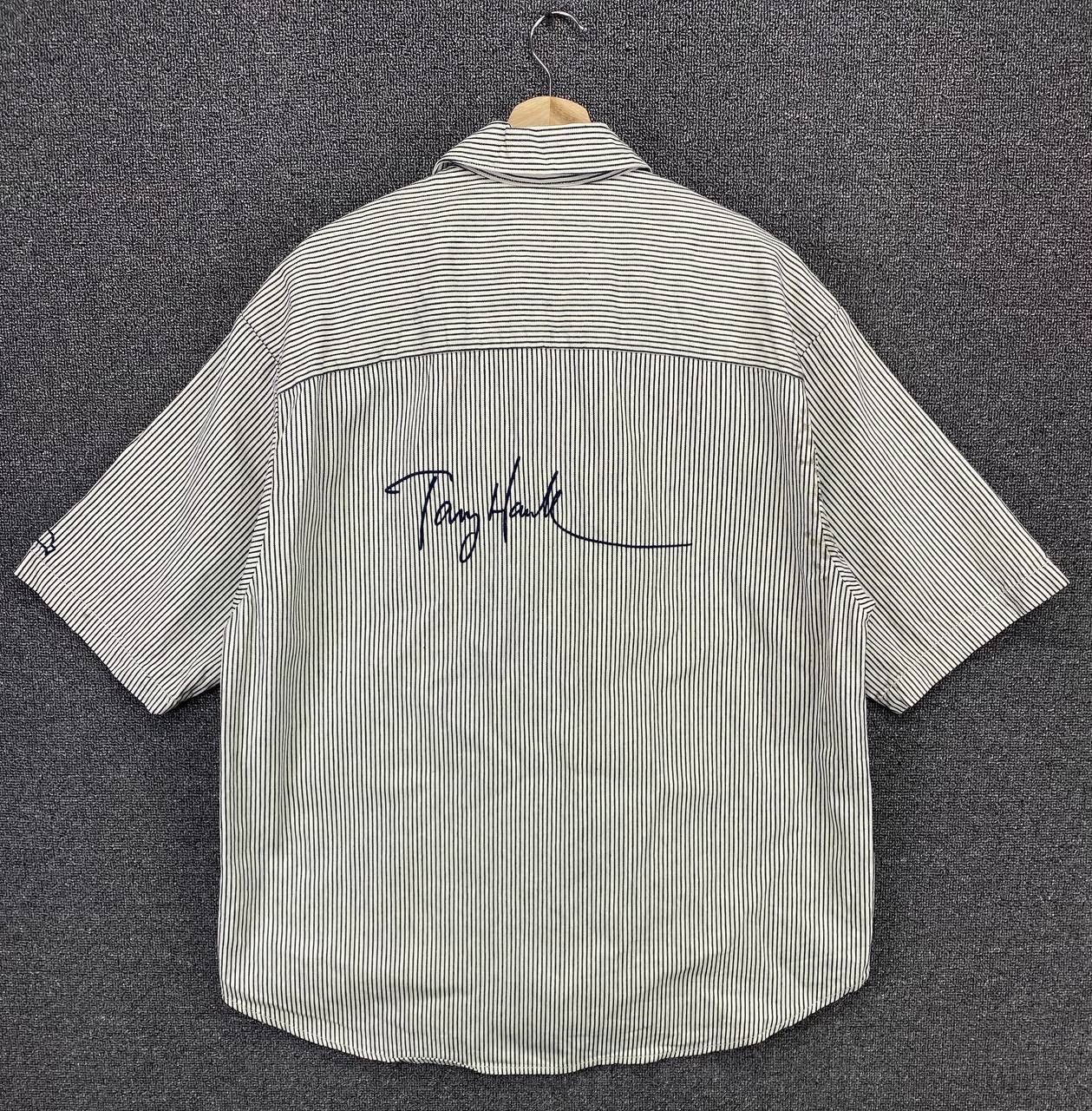 image of Tony Hawk X Gu Hickory Stripes Shirts Button Up Flannel, Men's (Size Medium)