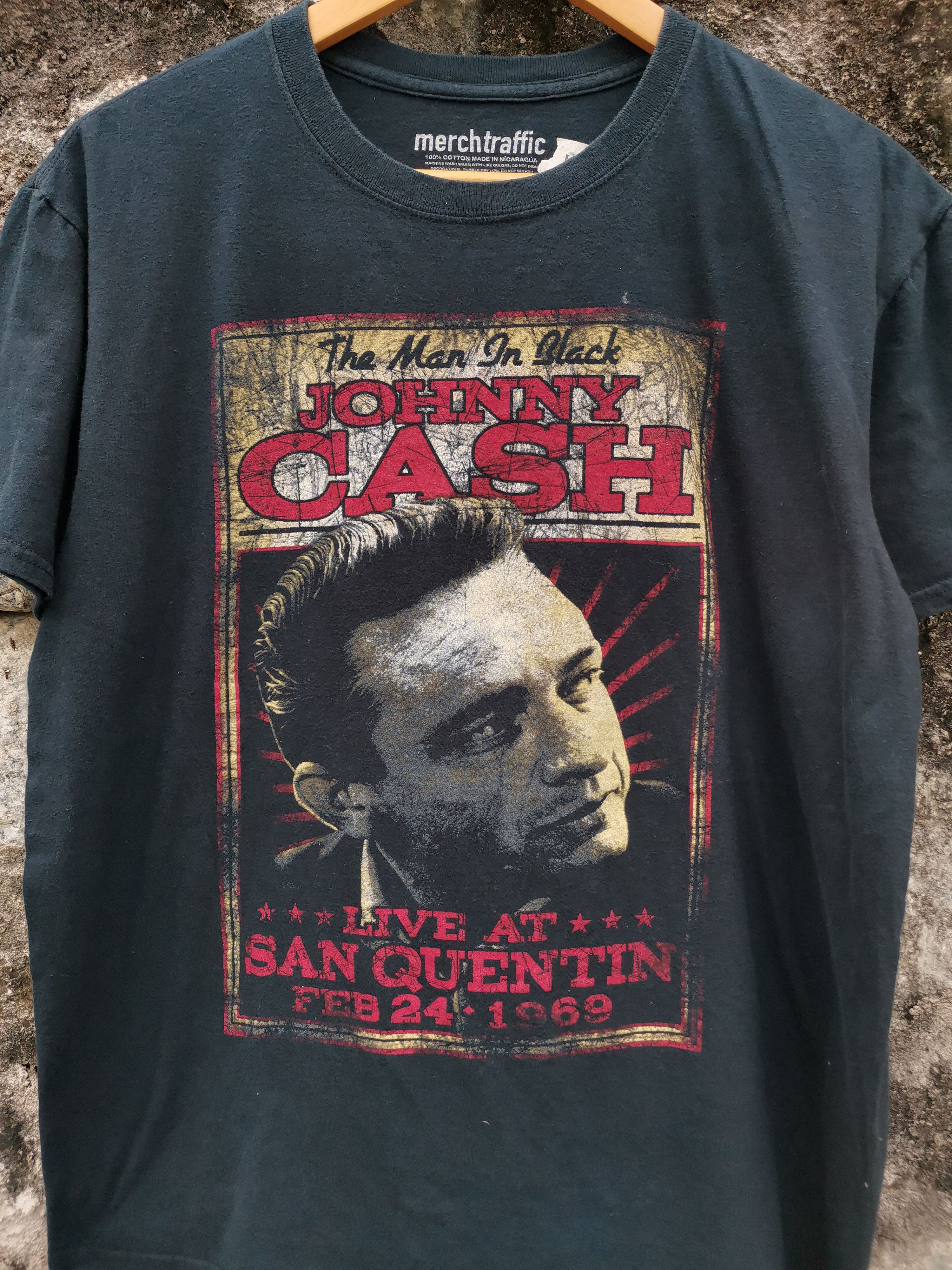 Band Tees Vintage Johny Cash Live At San Quentin Band Tee Tshirt Size US L / EU 52-54 / 3 - 2 Thumbnail