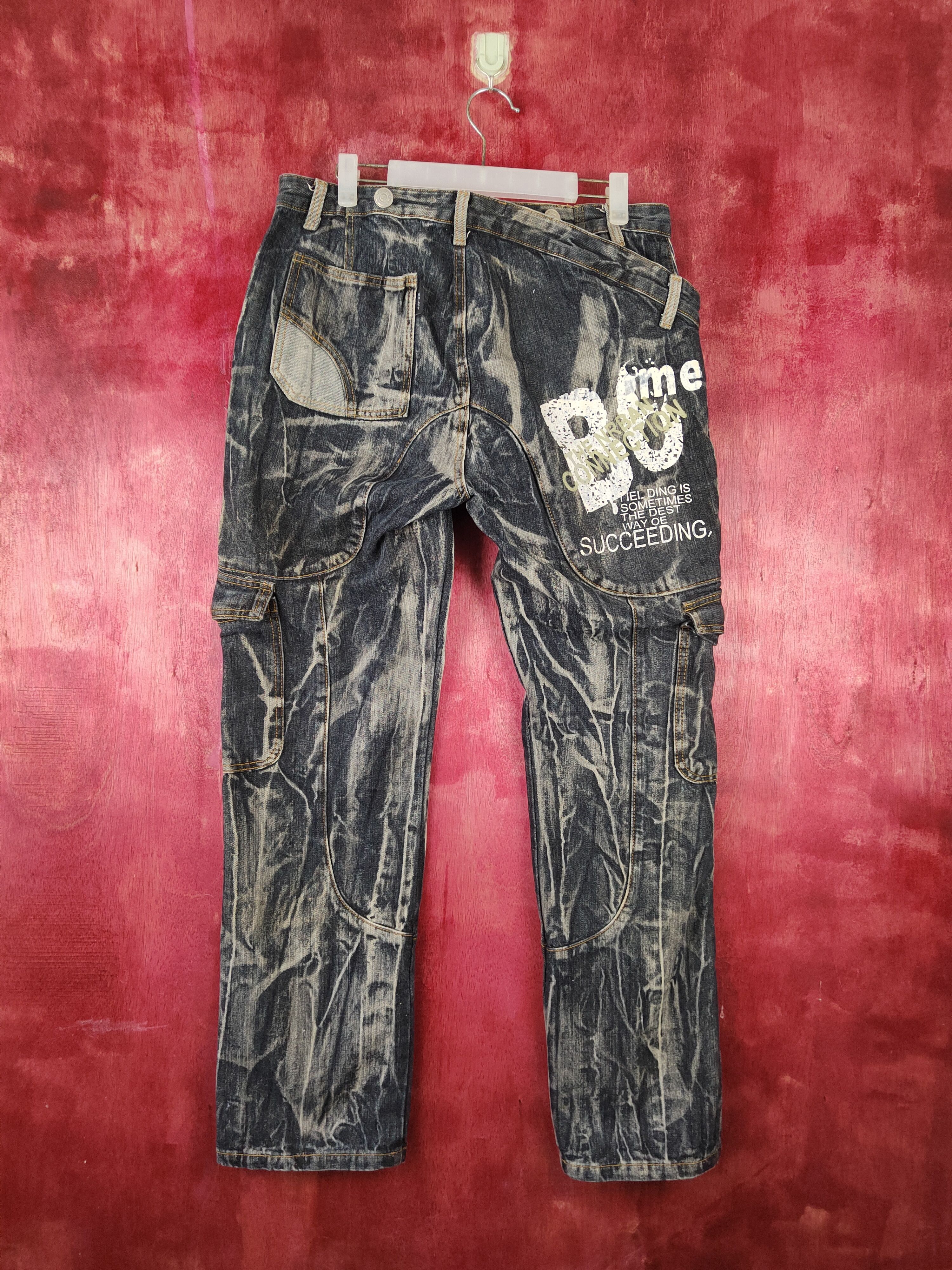 If Six Was Nine Ashton Black faded punk like lgb if6was9 Cargo pants #S660DL Size US 34 / EU 50 - 9 Thumbnail