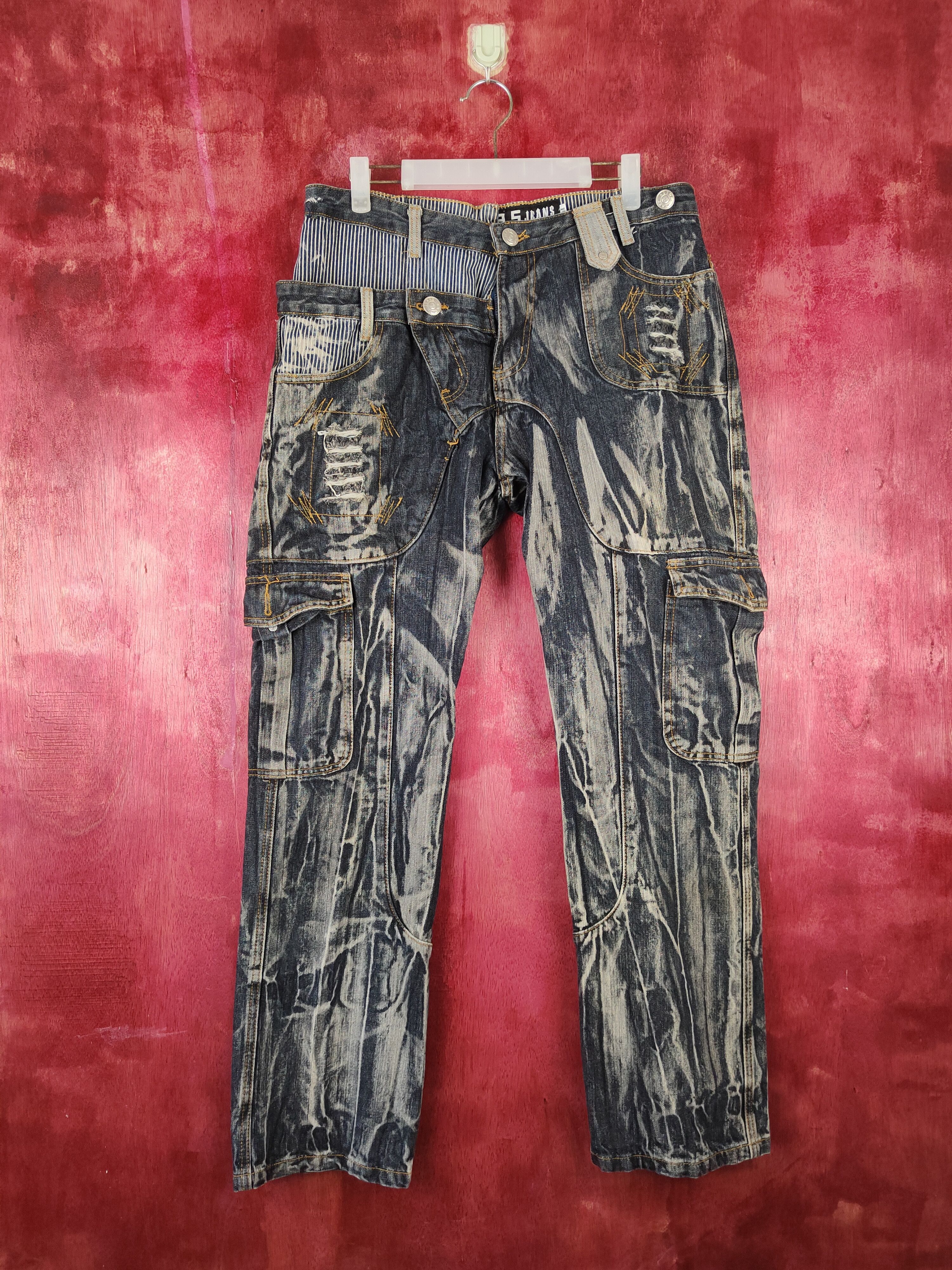 Ashton Black faded punk like lgb if6was9 Cargo pants #S660DL