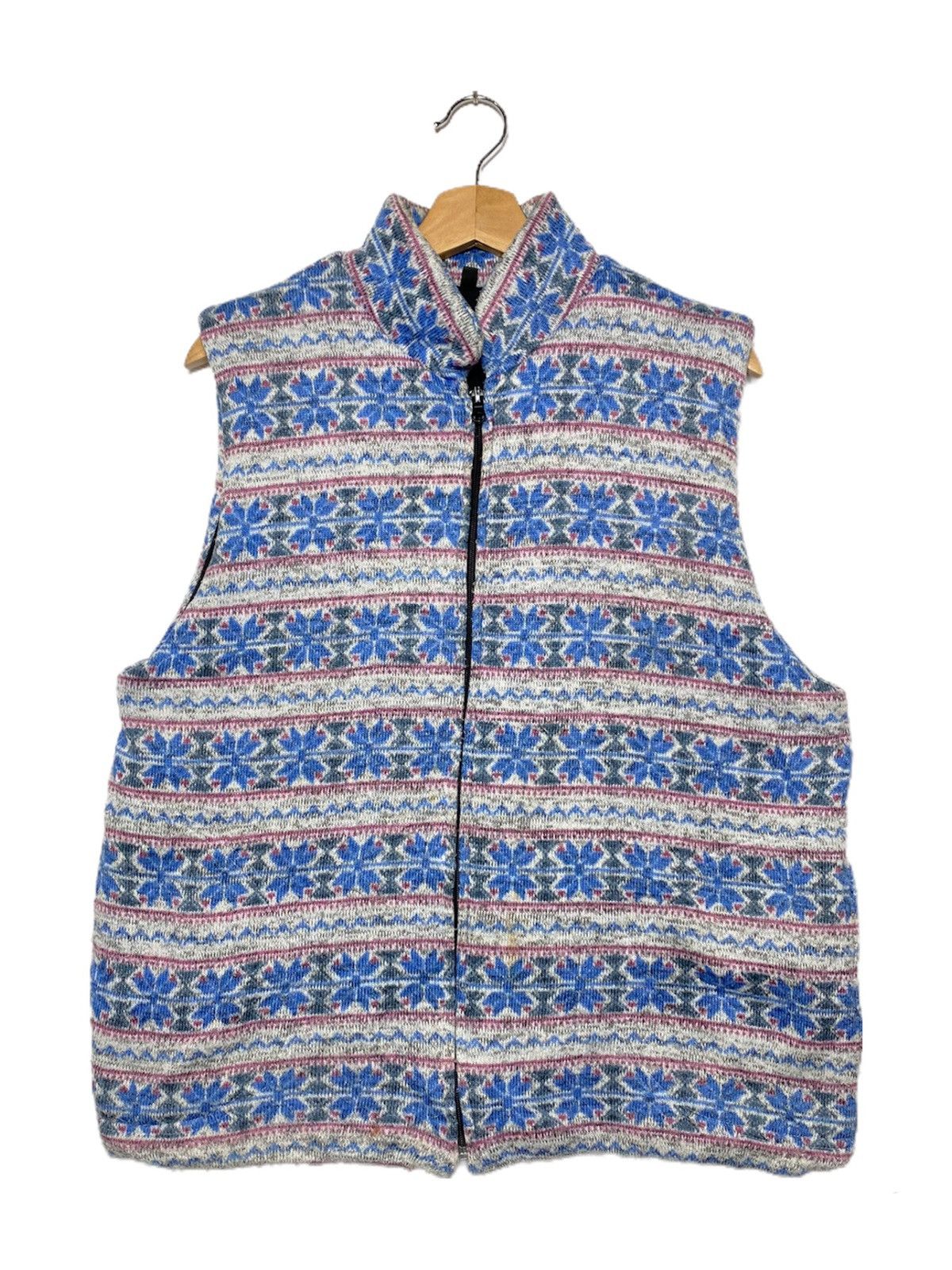 Japanese Brand × Vintage Vintage Printed Fleece Vest Jacket Size US L / EU 52-54 / 3 - 1 Thumbnail
