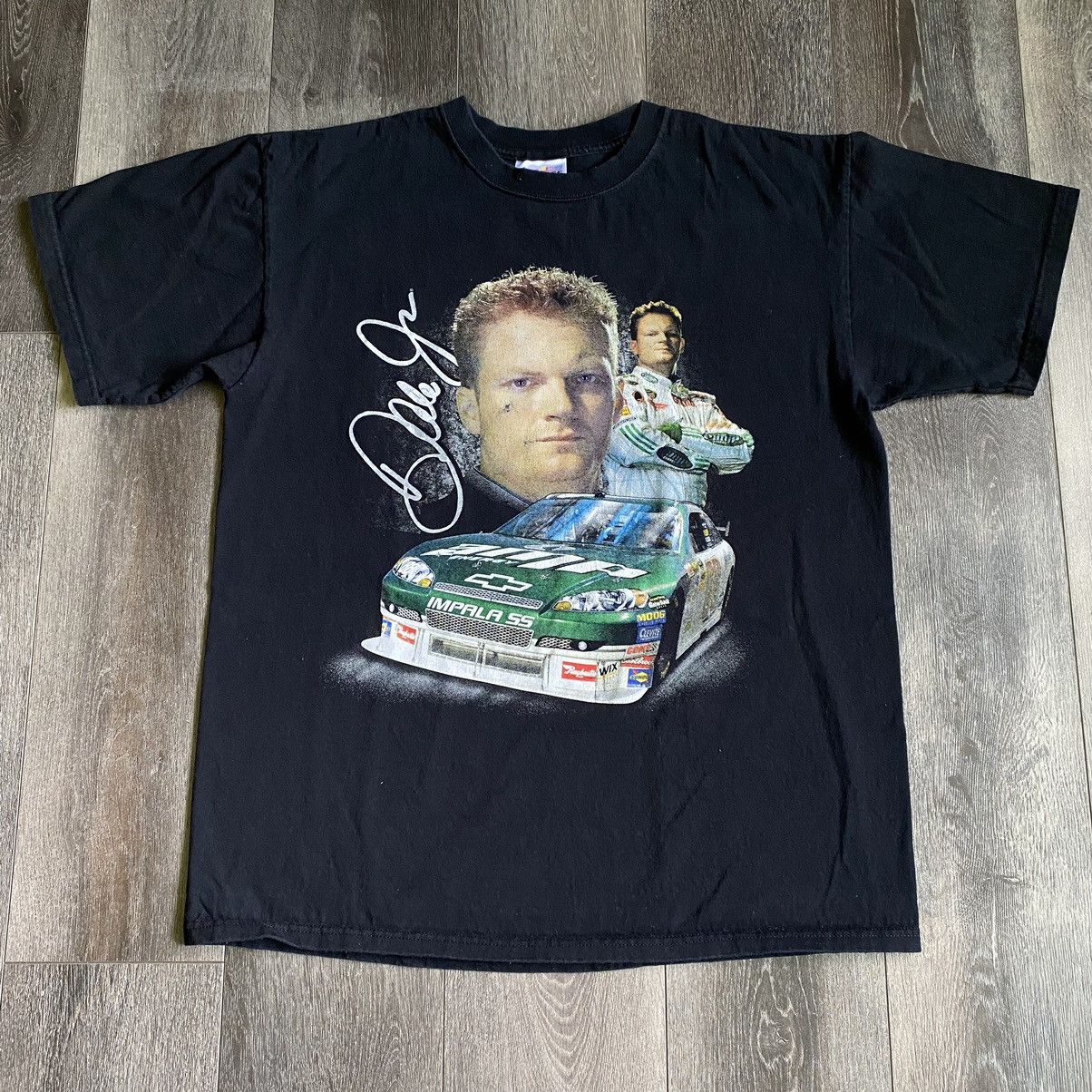 Chase Authentics Vintage Dale Earnhardt Jr Race Double Sided Graphic Logo Tee Size US L / EU 52-54 / 3 - 1 Thumbnail