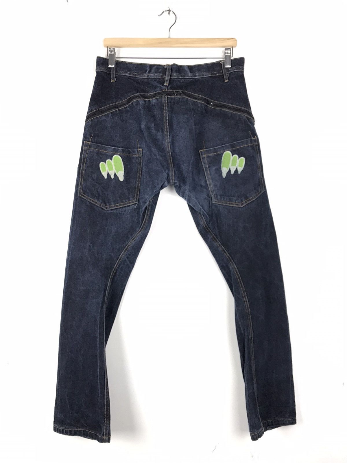 If Six Was Nine Zippered Monster Mouth Biker Curve Jean Size US 32 / EU 48 - 4 Thumbnail
