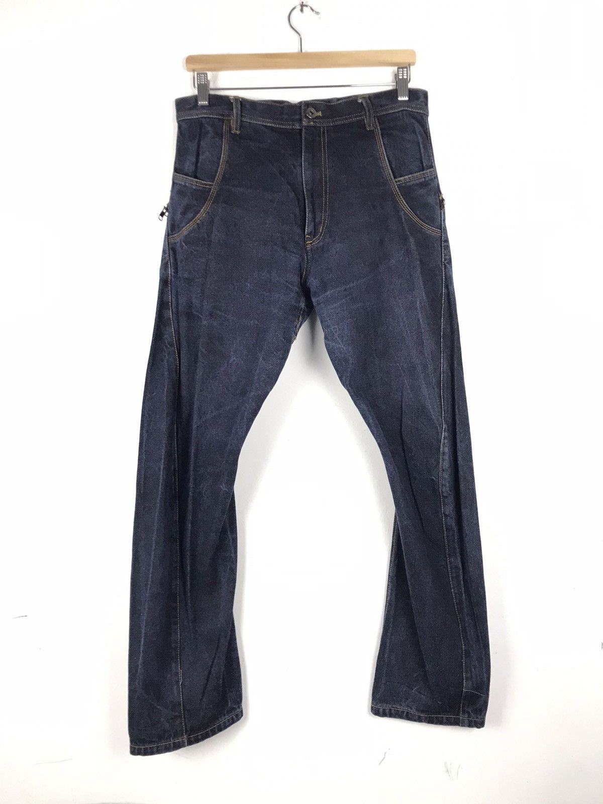 If Six Was Nine Zippered Monster Mouth Biker Curve Jean Size US 32 / EU 48 - 3 Thumbnail