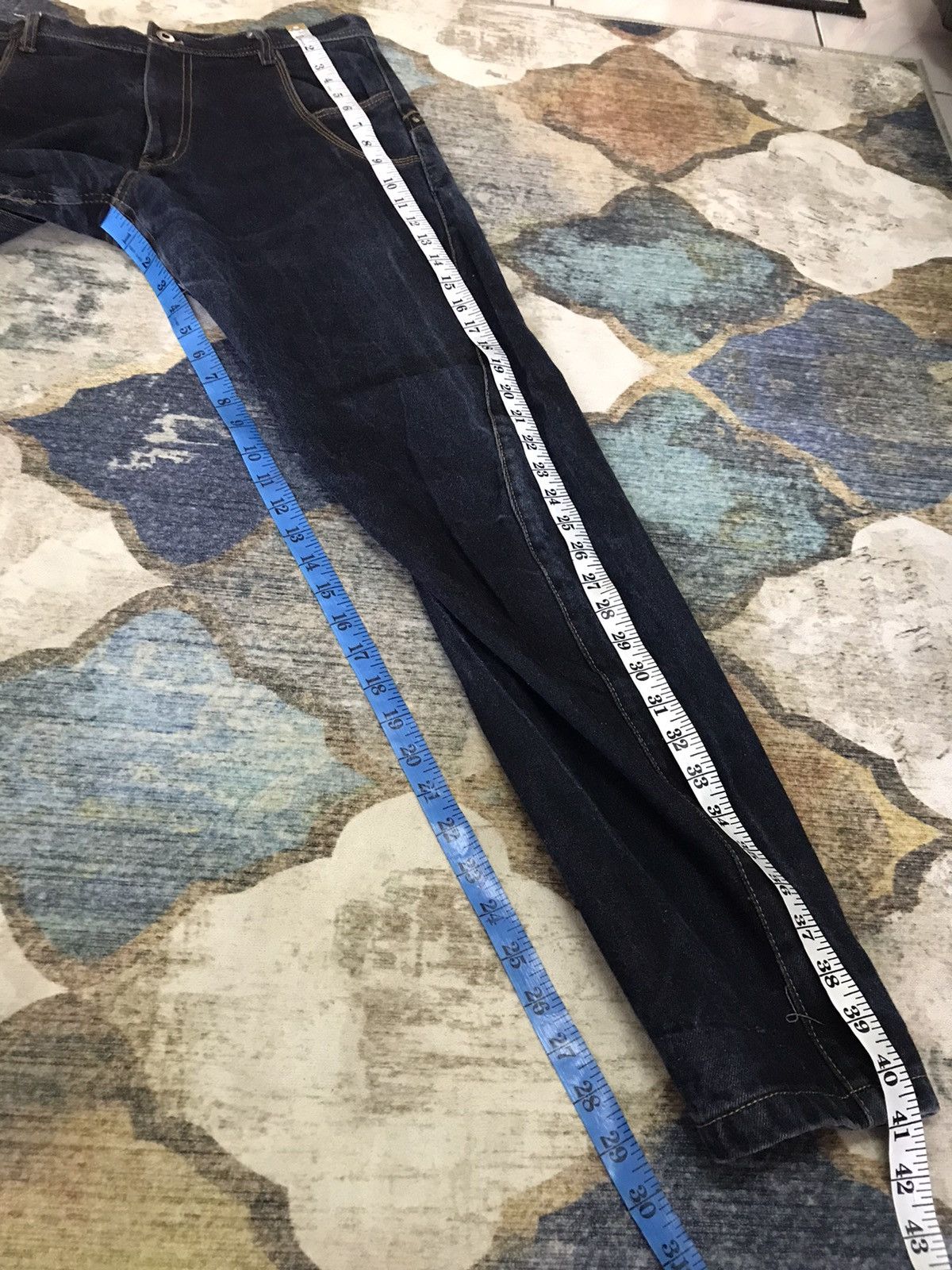 If Six Was Nine Zippered Monster Mouth Biker Curve Jean Size US 32 / EU 48 - 8 Thumbnail