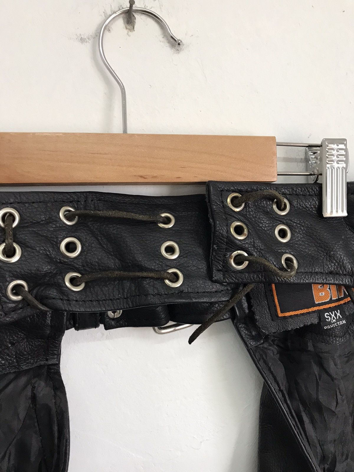 Indian Motorcycle × Leather Vintage Biker Leather Pants adjustable size Size US 34 / EU 50 - 3 Thumbnail