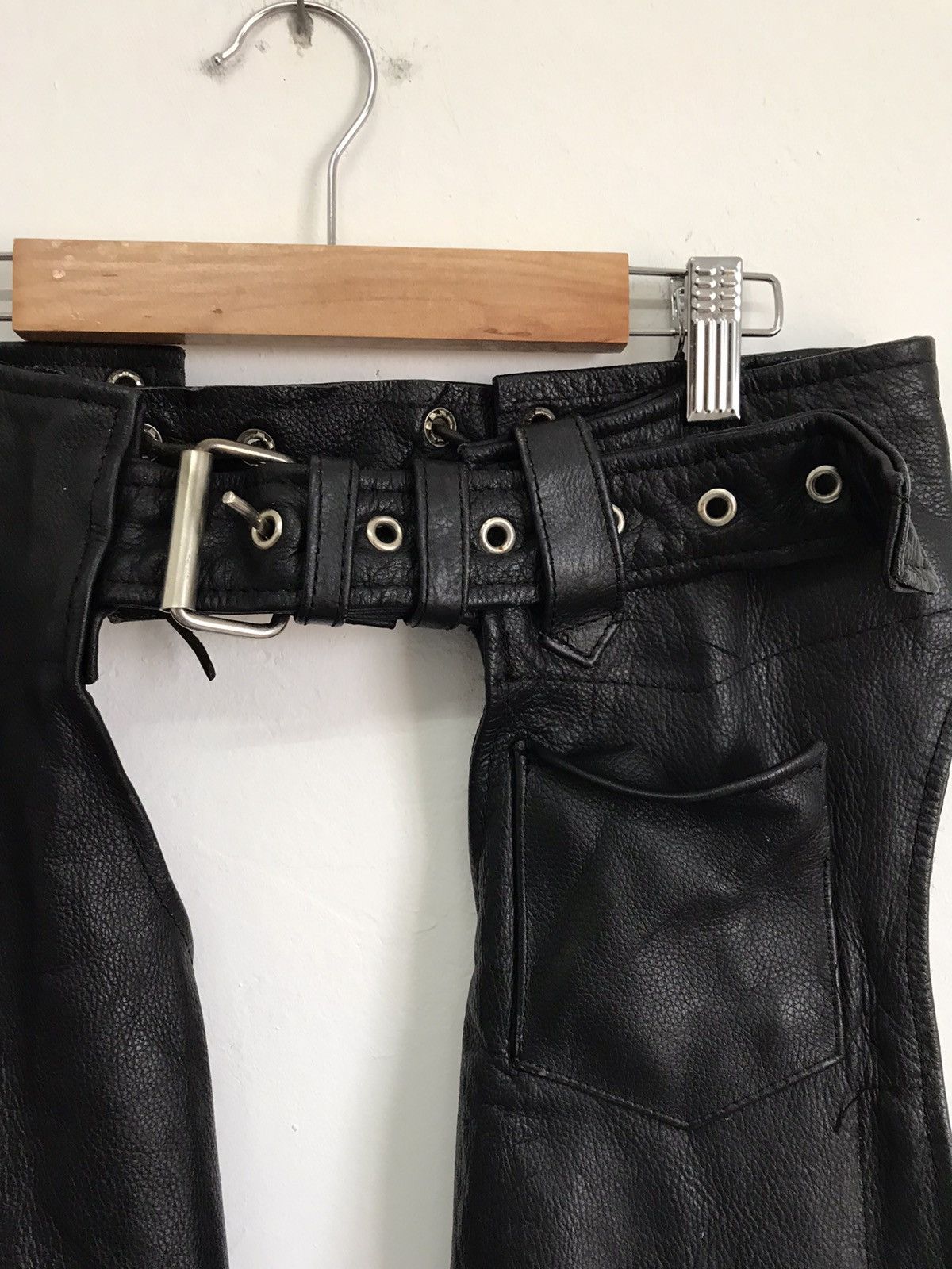 Indian Motorcycle × Leather Vintage Biker Leather Pants adjustable size Size US 34 / EU 50 - 6 Thumbnail