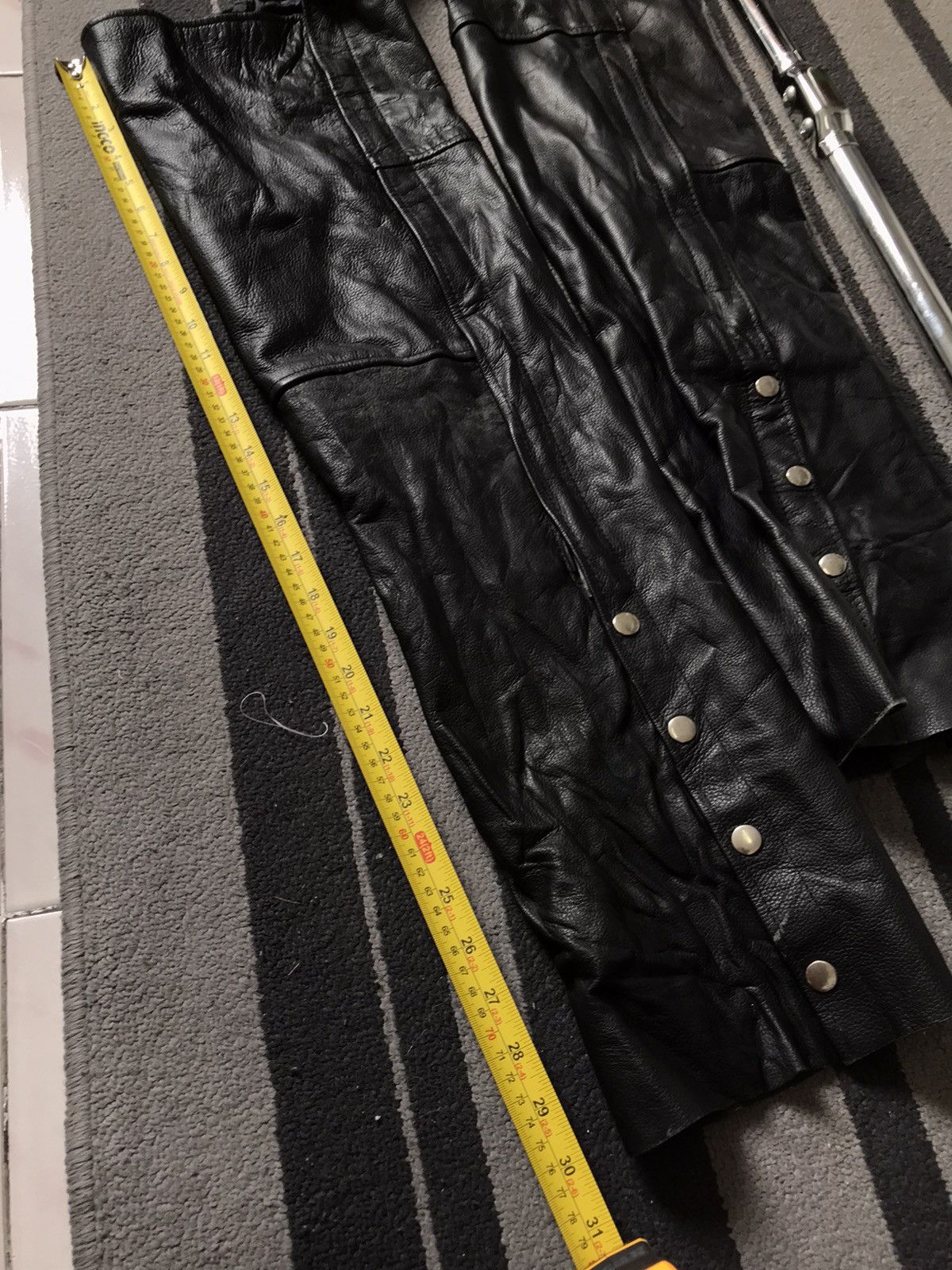 Indian Motorcycle × Leather Vintage Biker Leather Pants adjustable size Size US 34 / EU 50 - 10 Thumbnail