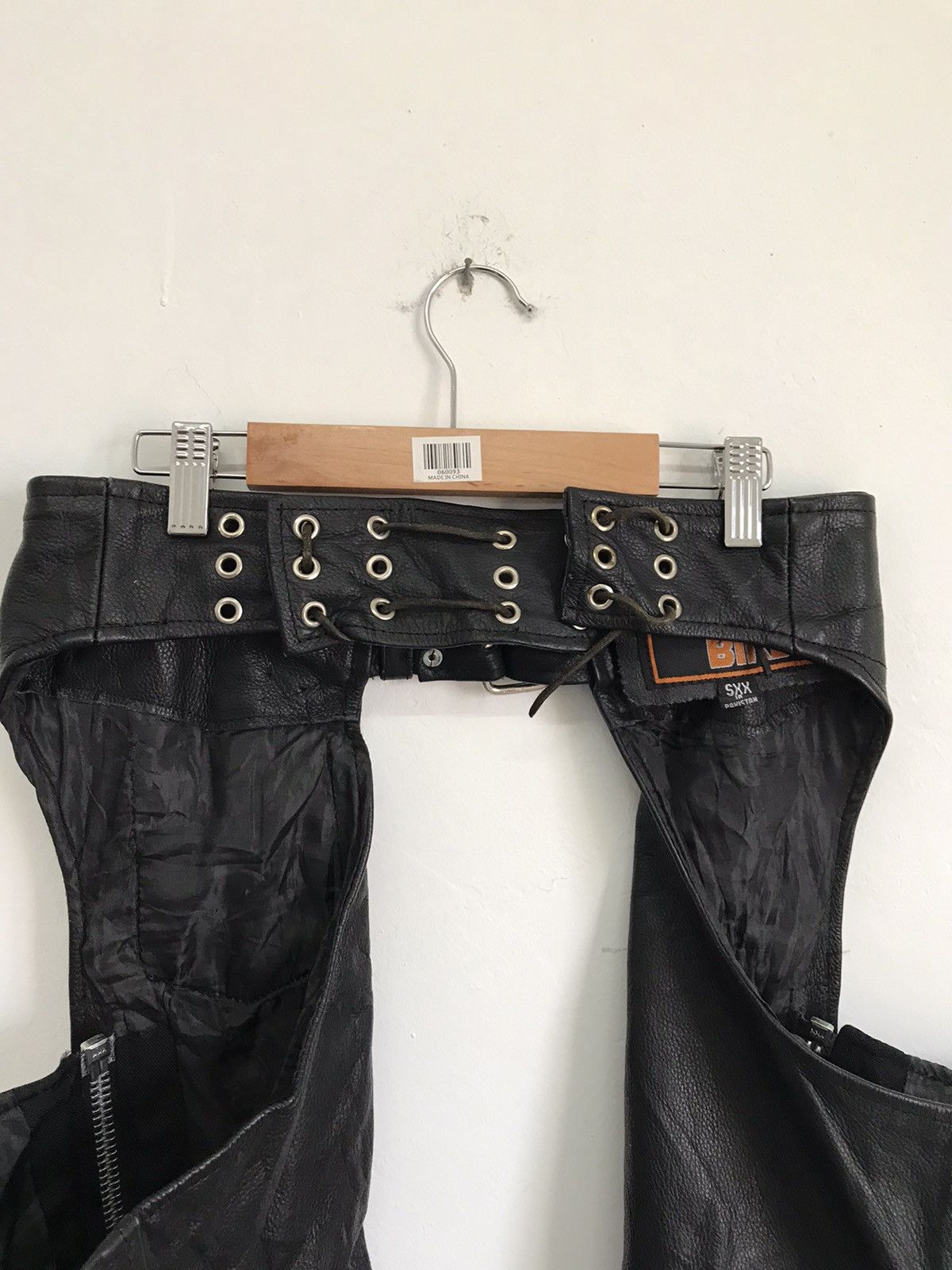 Indian Motorcycle × Leather Vintage Biker Leather Pants adjustable size Size US 34 / EU 50 - 2 Thumbnail
