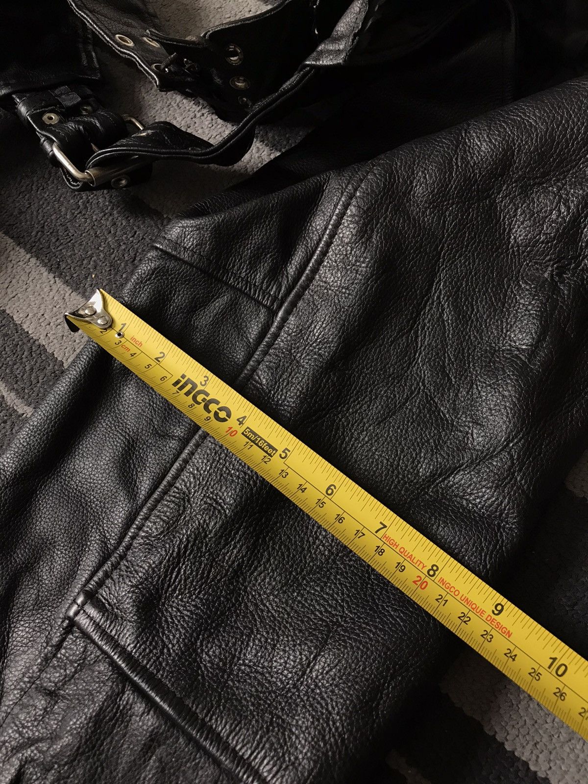 Indian Motorcycle × Leather Vintage Biker Leather Pants adjustable size Size US 34 / EU 50 - 12 Thumbnail