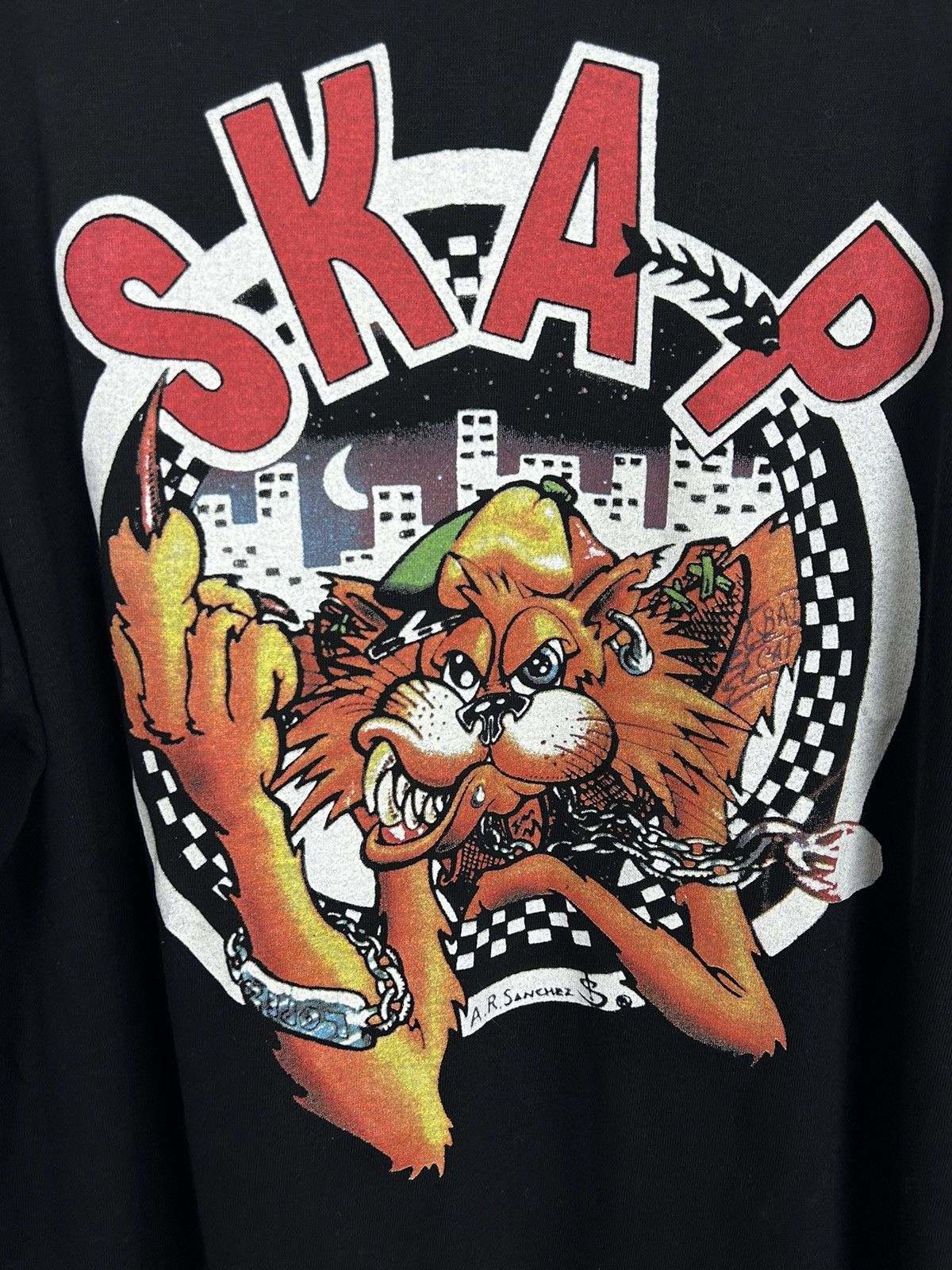 Band Tees 90s Vintage 1998 Ska-P Sanchez Big Logo Rare Long Sleeve Size US XL / EU 56 / 4 - 5 Thumbnail