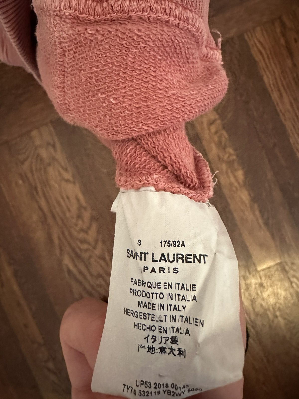 Saint Laurent Paris Dark Pink Saint Laurent Hoodie Size US S / EU 44-46 / 1 - 6 Thumbnail