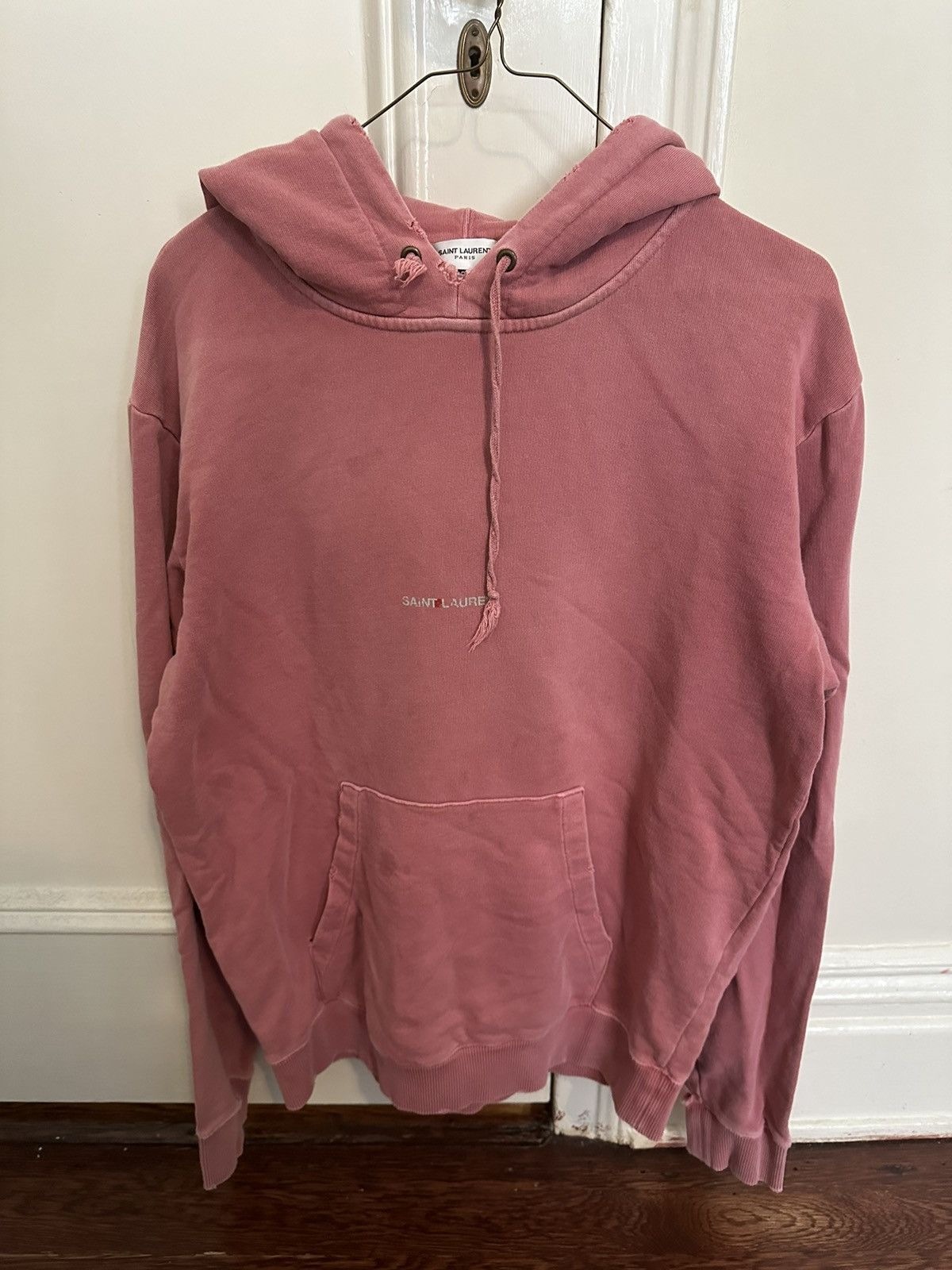 Saint Laurent Paris Dark Pink Saint Laurent Hoodie Size US S / EU 44-46 / 1 - 1 Thumbnail