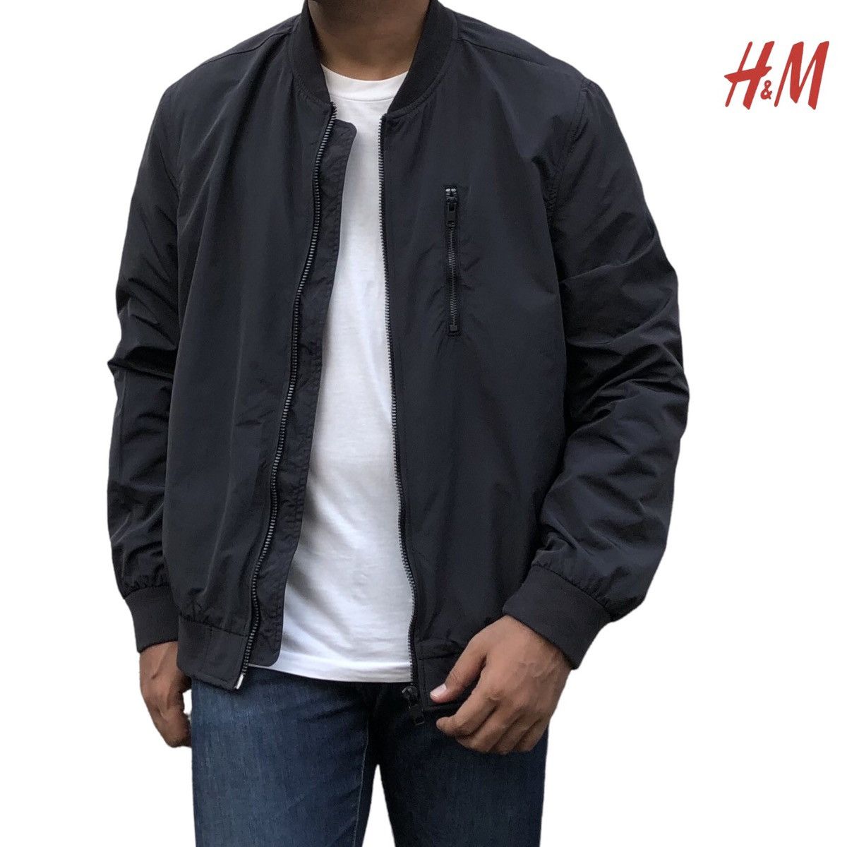 H&M H&M Light Bomber Jacket Size US L / EU 52-54 / 3 - 1 Thumbnail