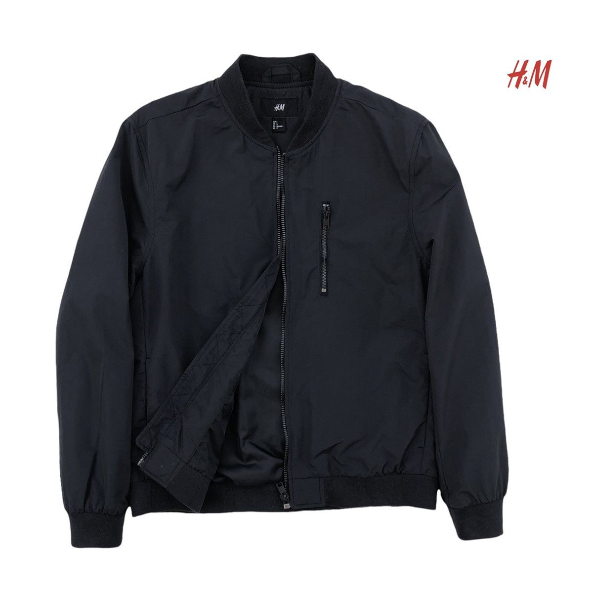 H&M H&M Light Bomber Jacket Size US L / EU 52-54 / 3 - 2 Thumbnail