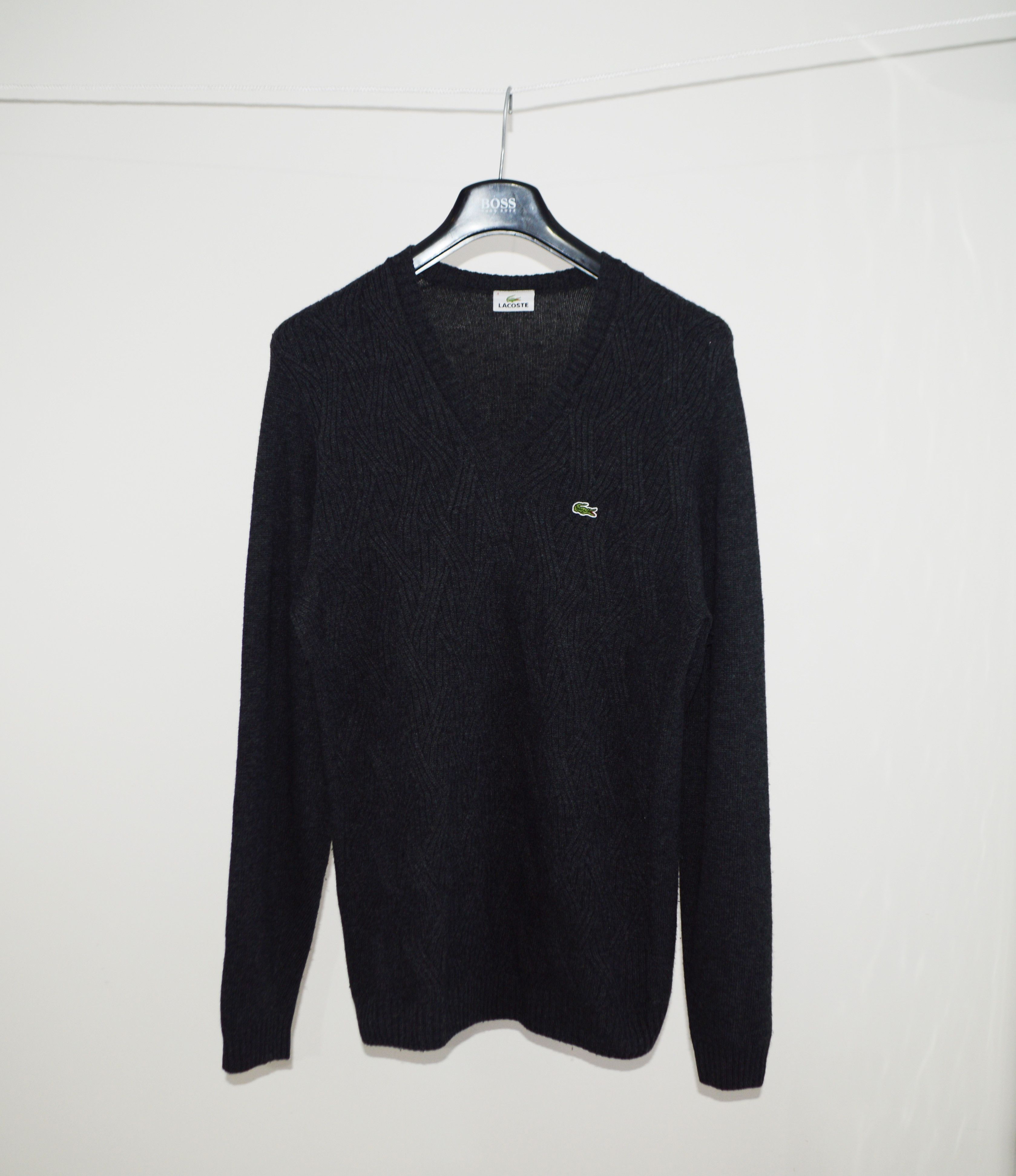 Lacoste Lacoste V-neck Wool Cashmere Pullover Size 4 L Size US L / EU 52-54 / 3 - 1 Thumbnail