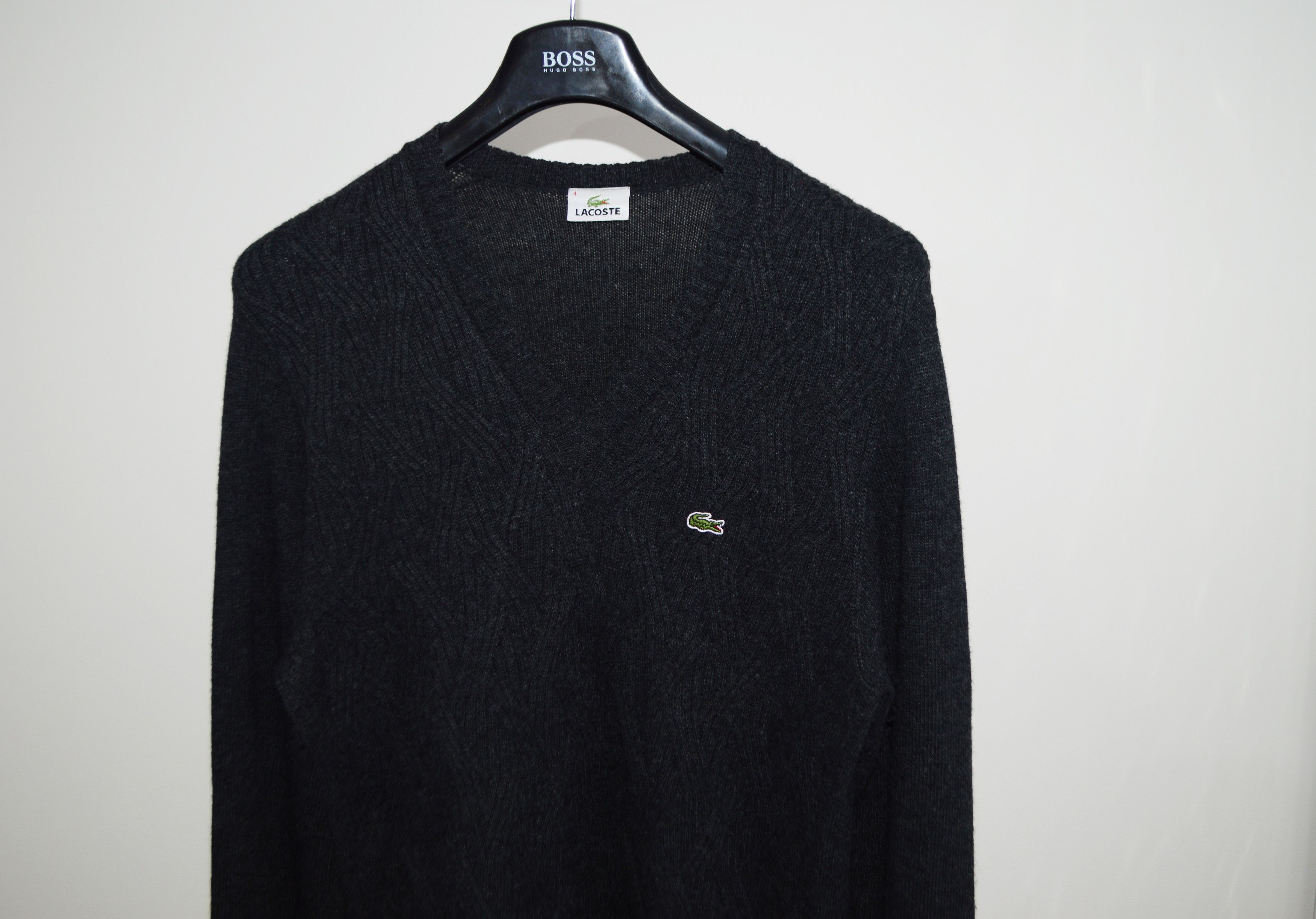 Lacoste Lacoste V-neck Wool Cashmere Pullover Size 4 L Size US L / EU 52-54 / 3 - 2 Thumbnail