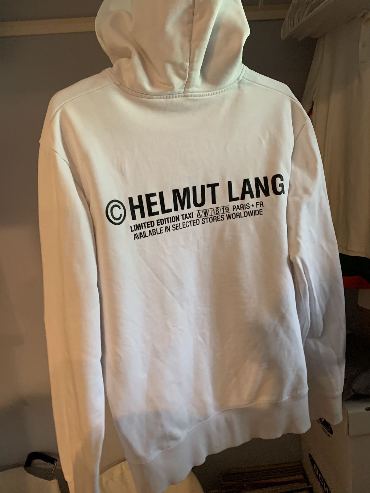 Helmut Lang Helmut Lang Limited Edition Taxi Hoodie White Grailed