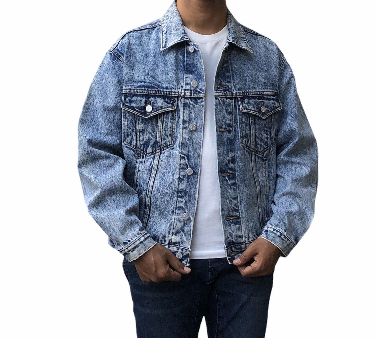 Vintage Vintage 90s Classic Hotcrew Denim Trucker Jacket Size US M / EU 48-50 / 2 - 6 Thumbnail