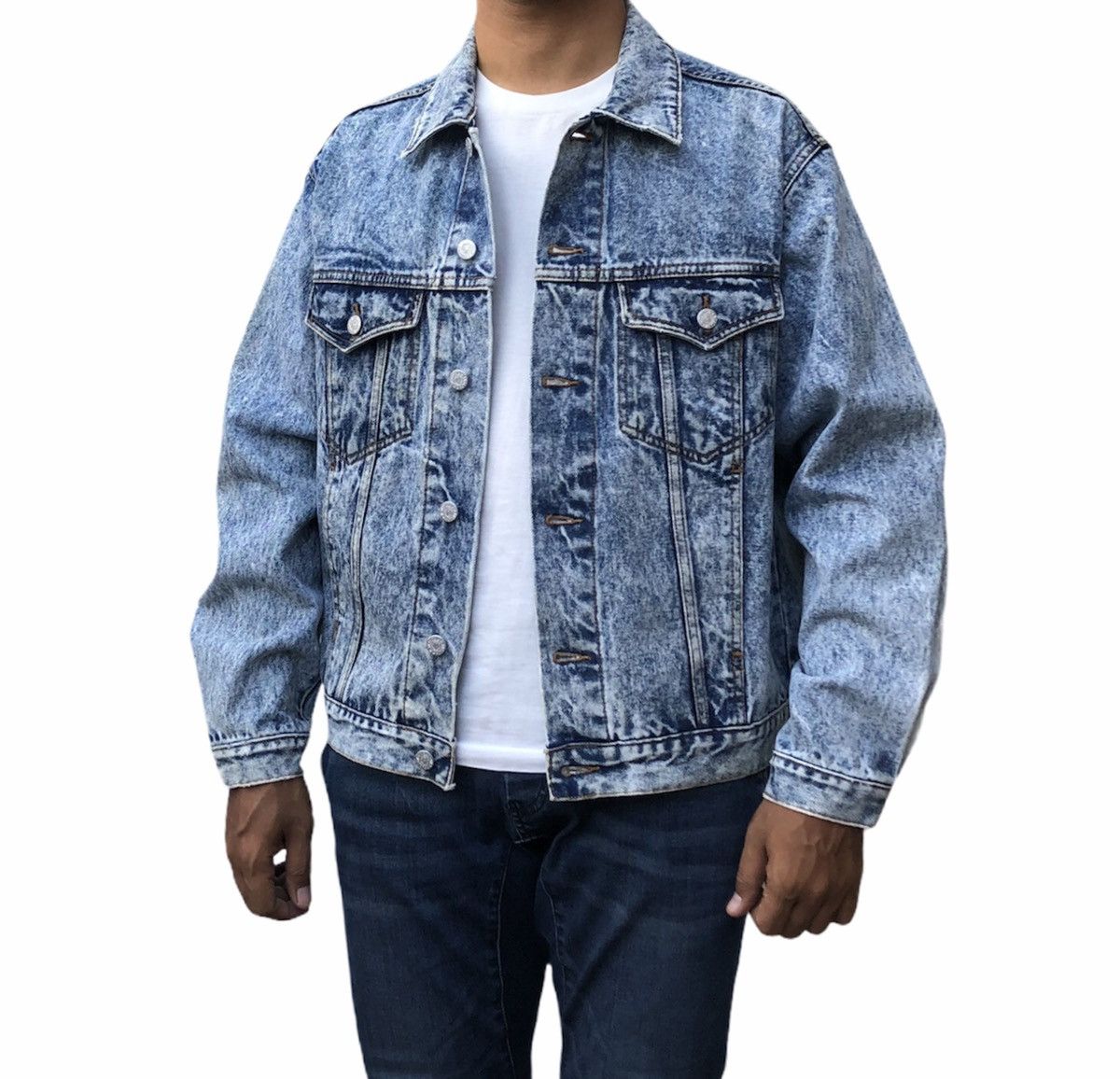 Vintage Vintage 90s Classic Hotcrew Denim Trucker Jacket Size US M / EU 48-50 / 2 - 5 Thumbnail