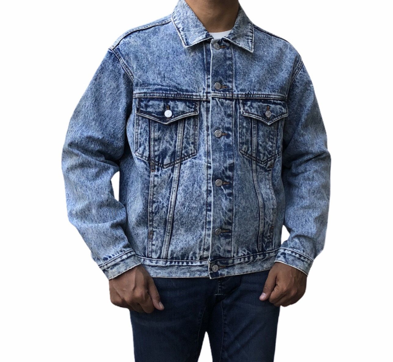 Vintage Vintage 90s Classic Hotcrew Denim Trucker Jacket Size US M / EU 48-50 / 2 - 3 Thumbnail