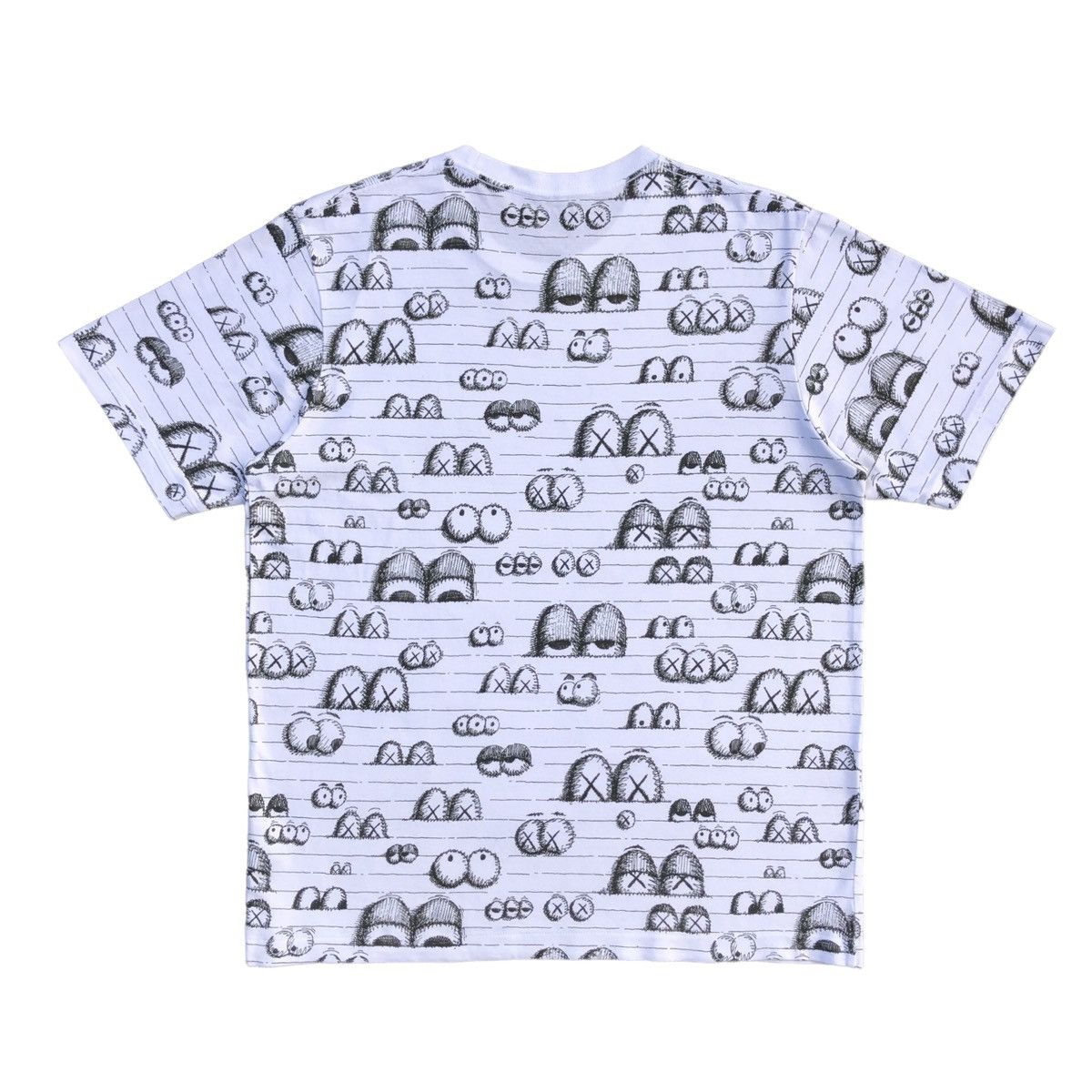 Japanese Brand 🔥KAWS x Uniqlo All Over Eyes Tee White Size US XL / EU 56 / 4 - 7 Thumbnail