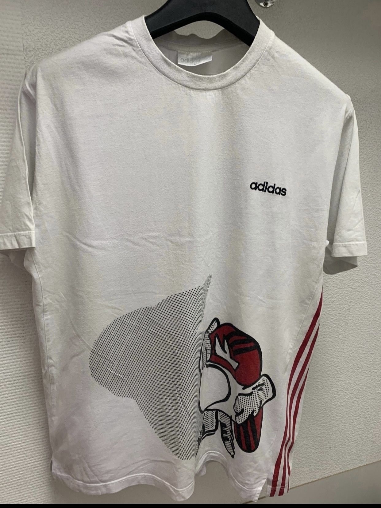 Vintage Adidas originals vintage 1990 90th white t-shirt big logo L Size US L / EU 52-54 / 3 - 1 Thumbnail