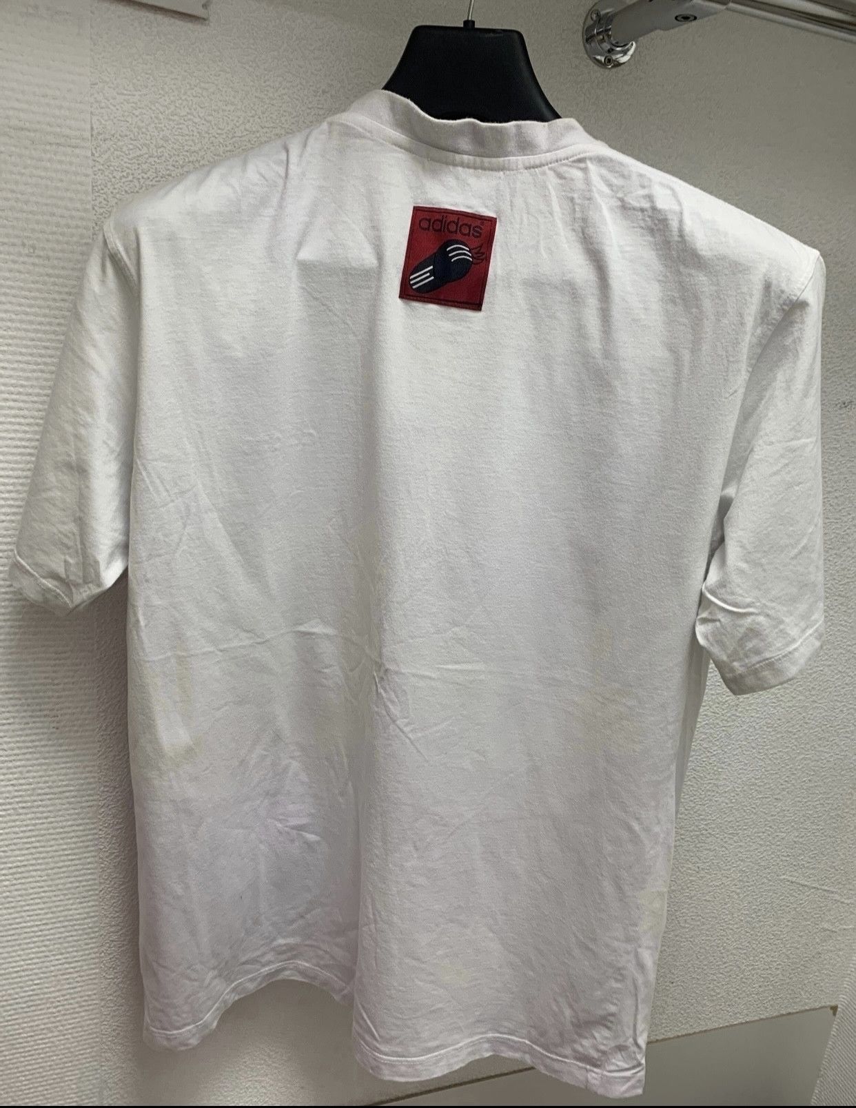 Vintage Adidas originals vintage 1990 90th white t-shirt big logo L Size US L / EU 52-54 / 3 - 3 Thumbnail
