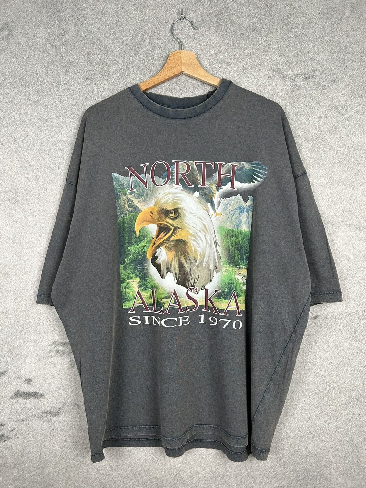 Vintage Vintage Graphic Animal Tee Eagle Rock Skate Size US L / EU 52-54 / 3 - 1 Thumbnail