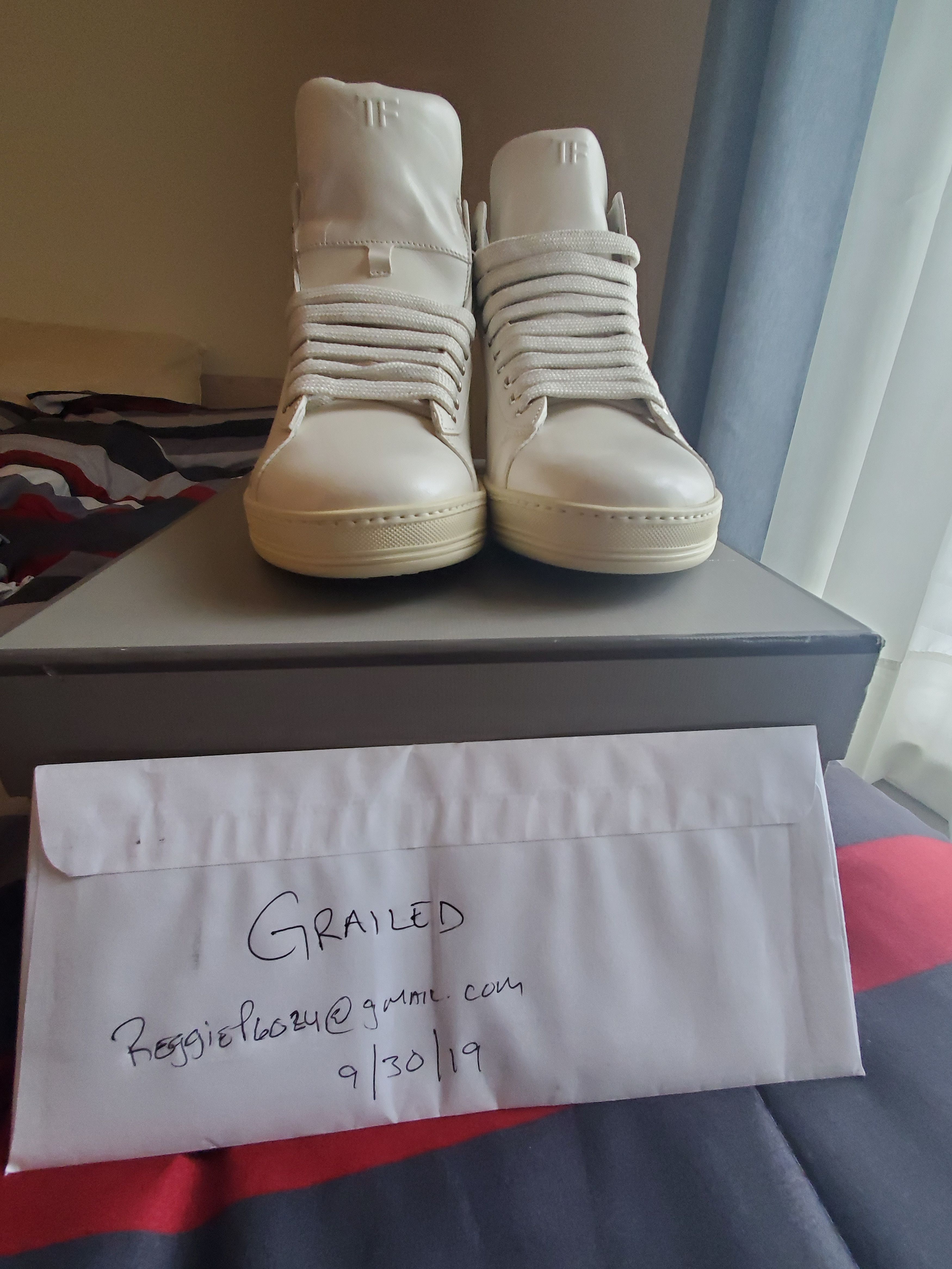 Tom Ford White Russel High Top Sneakers NWT Size US 10 / EU 43 - 1 Thumbnail