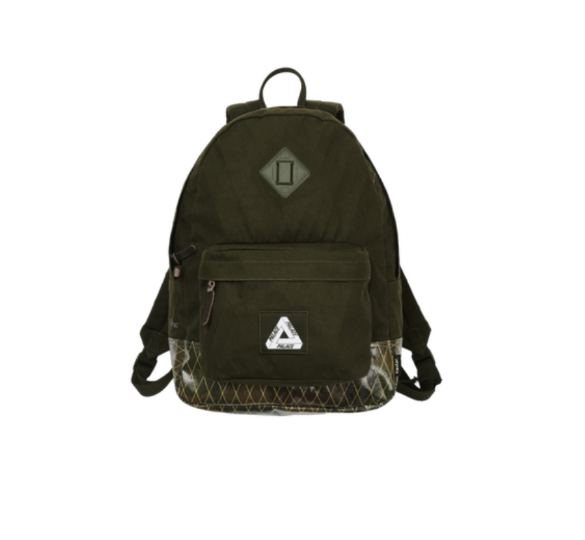 image of Hypebeast x Palace X-Pac Cotton Canvas Backpack Olive, Men's