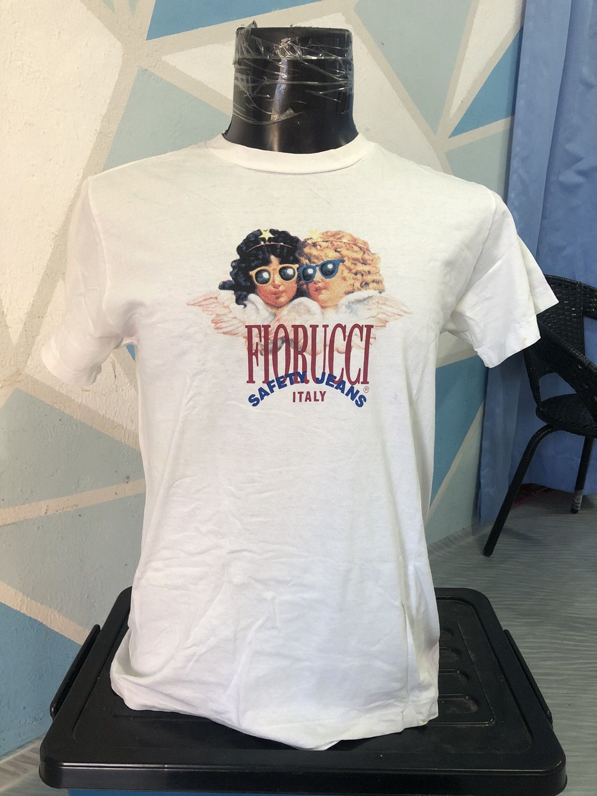 Vintage Fiorucci safety jeans italy logo