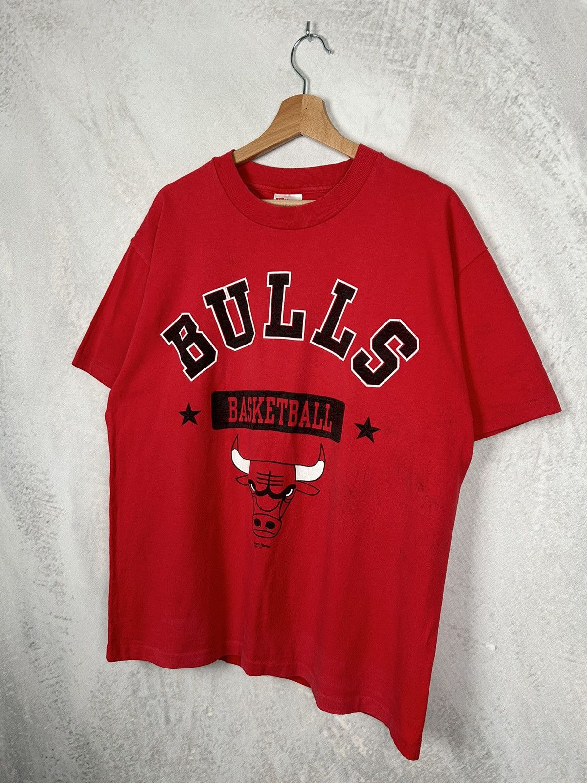 NBA × Vintage Vintage 90s Chicago Bulls NBA Single Stitch Hanes Tee Size US L / EU 52-54 / 3 - 2 Thumbnail