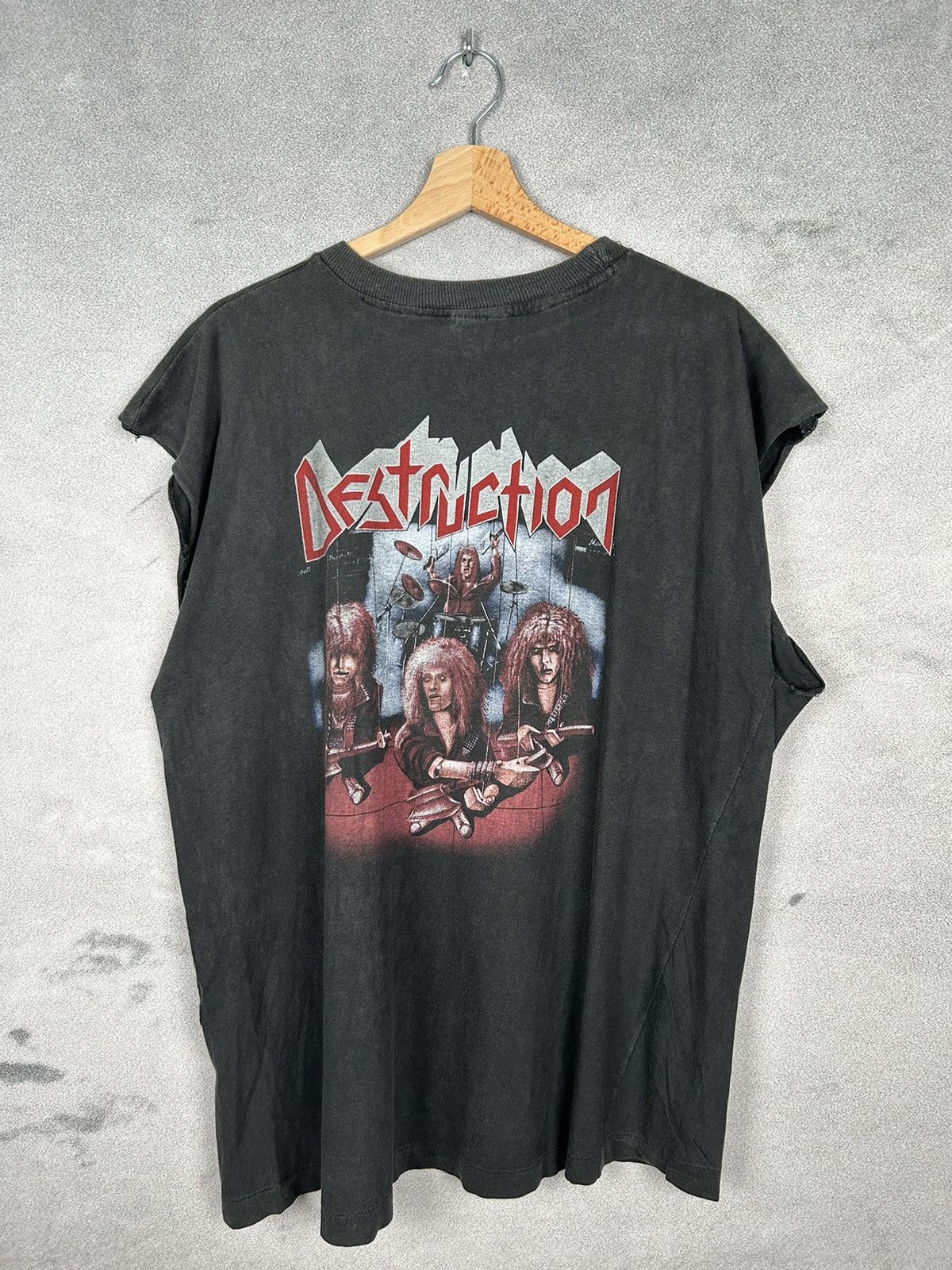 Band Tees Vintage Destruction Rock Band Tee Tank Top Punk Rare 90s Size US XL / EU 56 / 4 - 3 Thumbnail