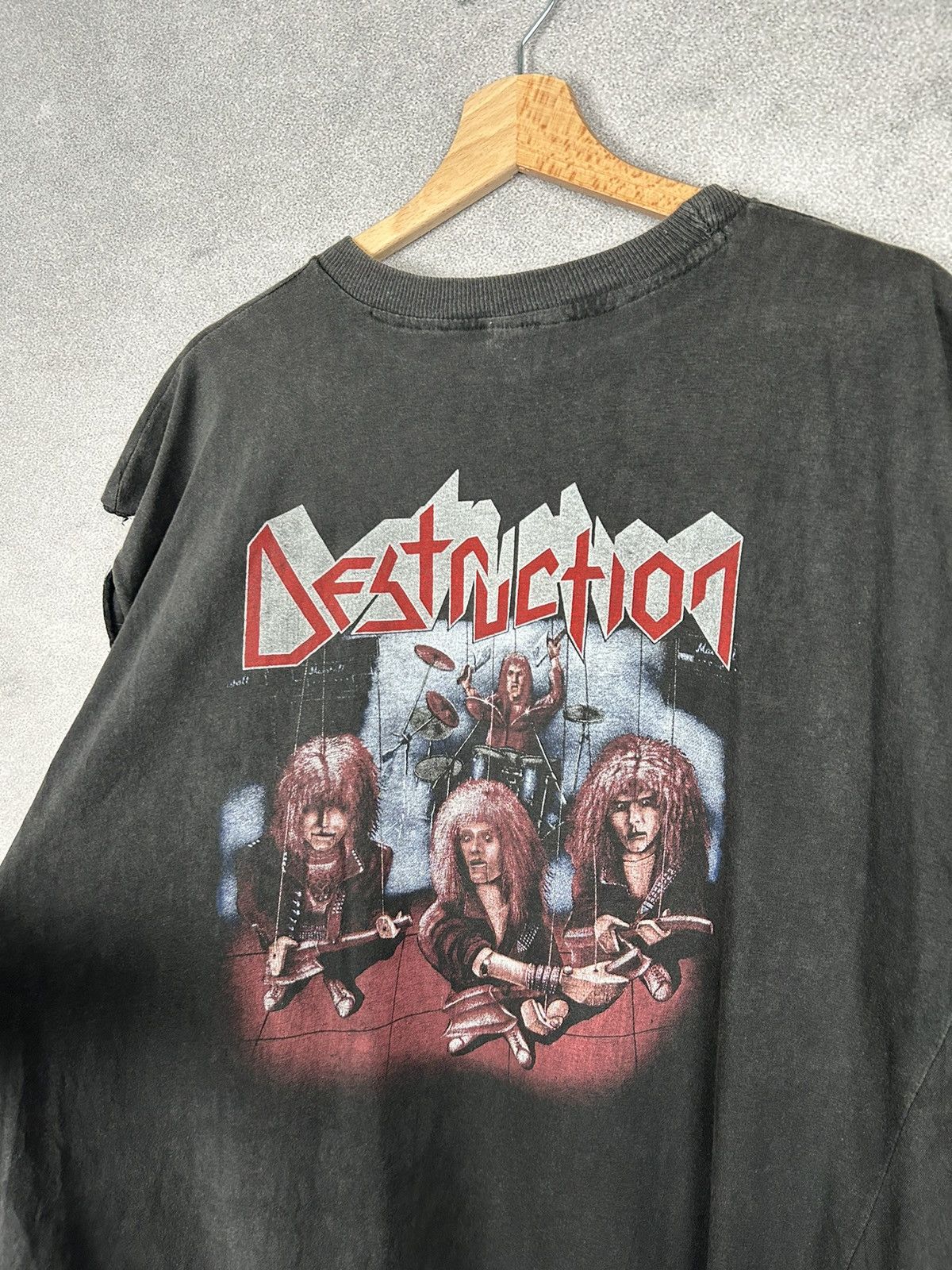 Band Tees Vintage Destruction Rock Band Tee Tank Top Punk Rare 90s Size US XL / EU 56 / 4 - 4 Thumbnail
