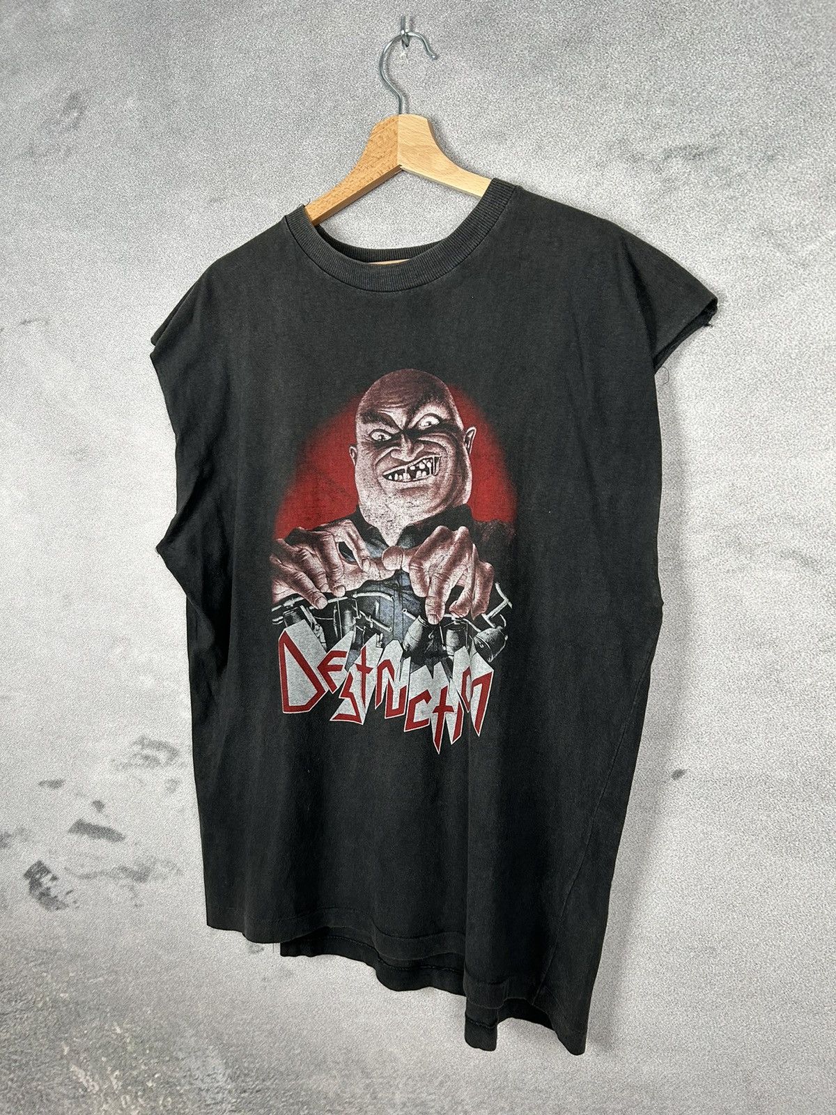 Band Tees Vintage Destruction Rock Band Tee Tank Top Punk Rare 90s Size US XL / EU 56 / 4 - 2 Thumbnail