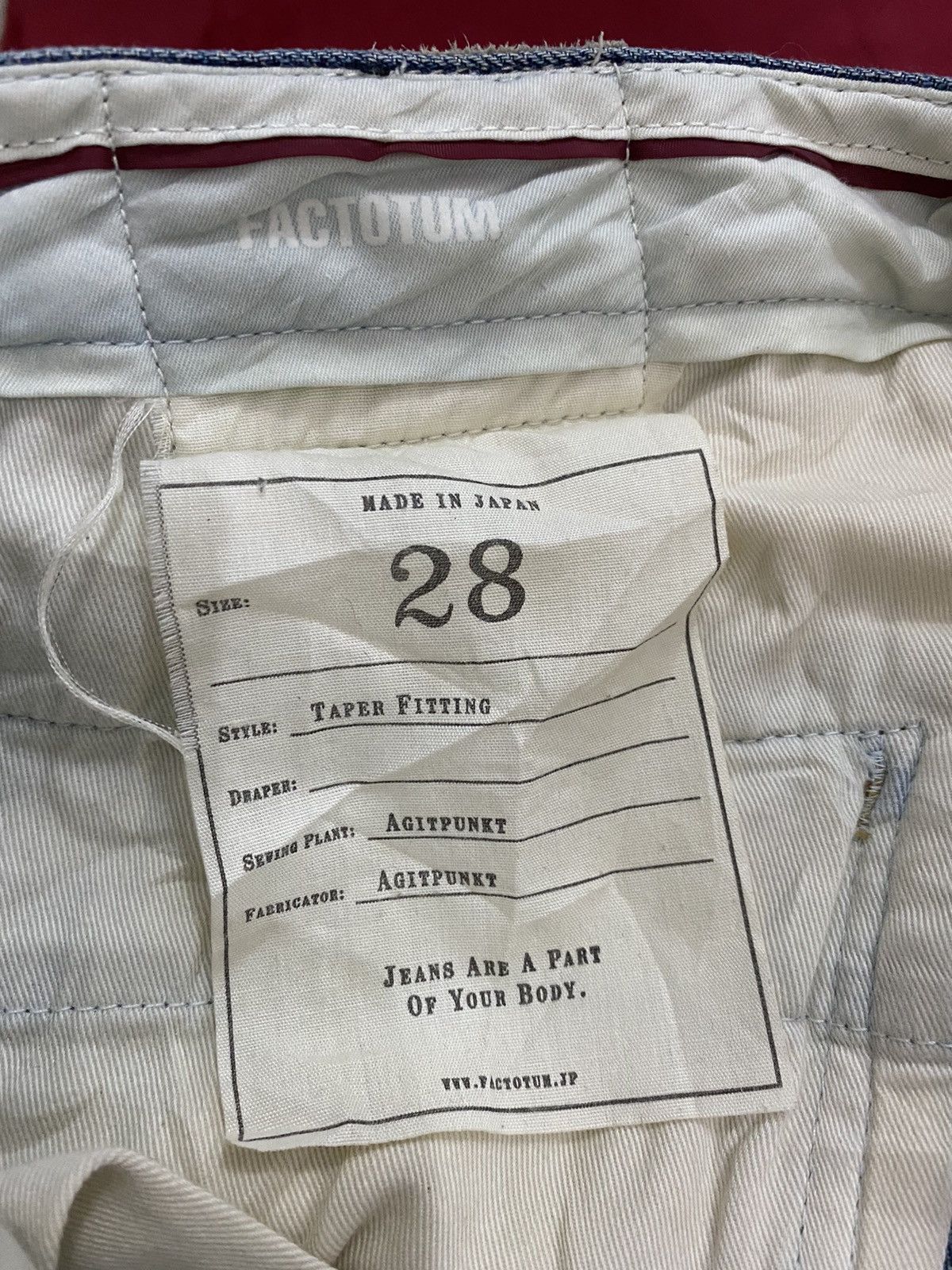 FACTOTUM 🔥Factotum Tapper Fitting Distress Denim Size US 30 / EU 46 - 20 Thumbnail