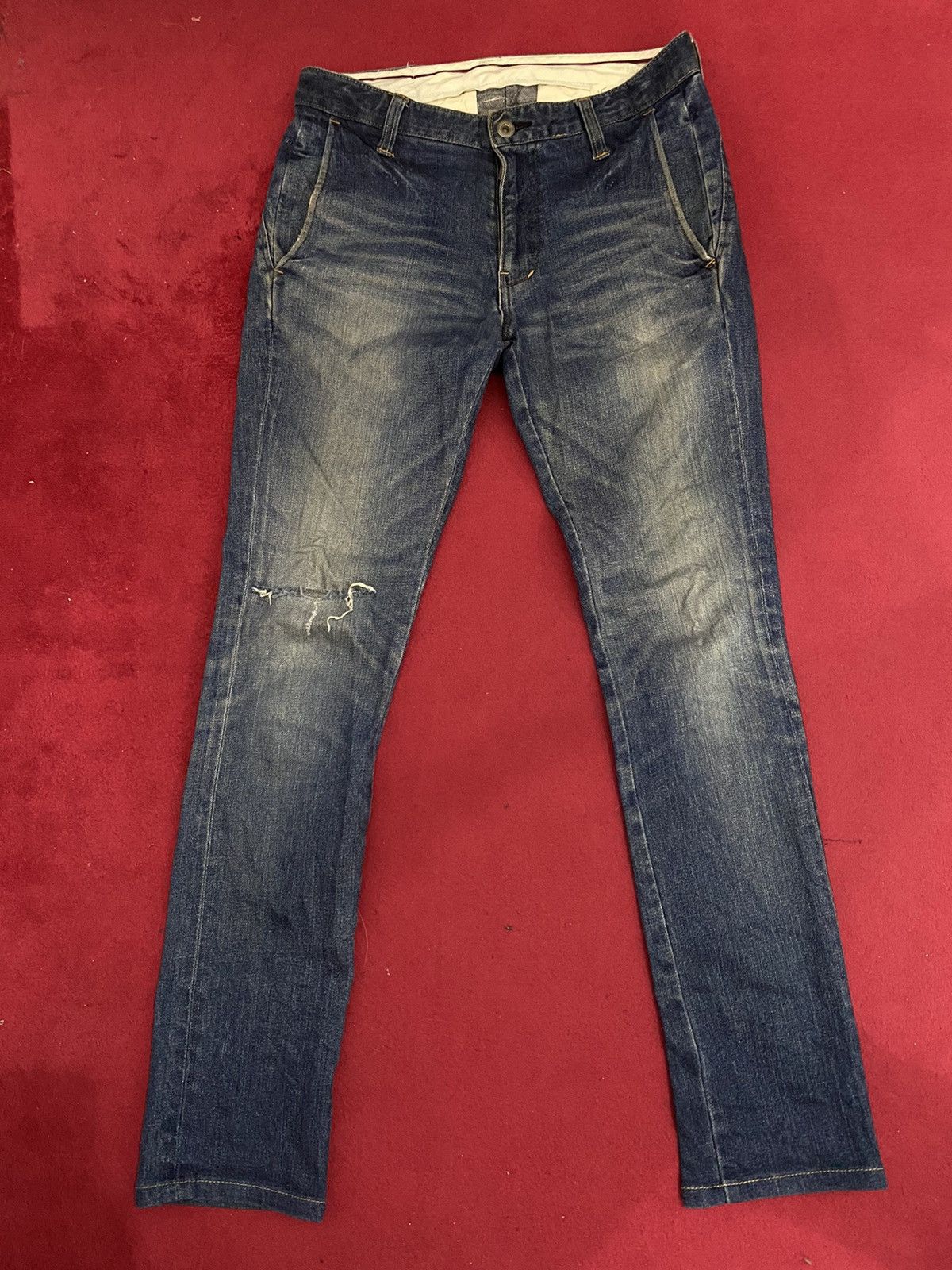FACTOTUM 🔥Factotum Tapper Fitting Distress Denim Size US 30 / EU 46 - 3 Thumbnail
