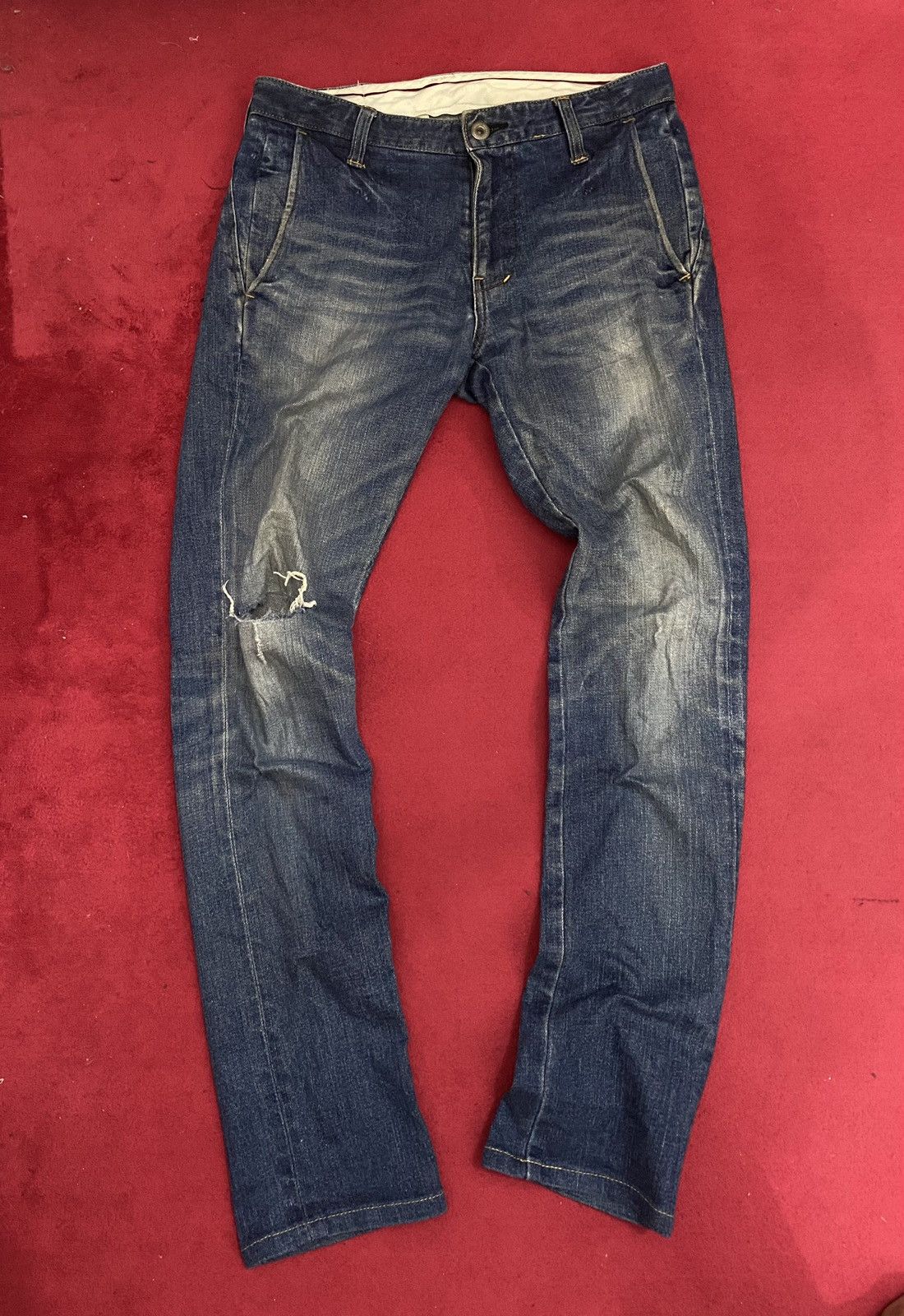 FACTOTUM 🔥Factotum Tapper Fitting Distress Denim Size US 30 / EU 46 - 2 Thumbnail