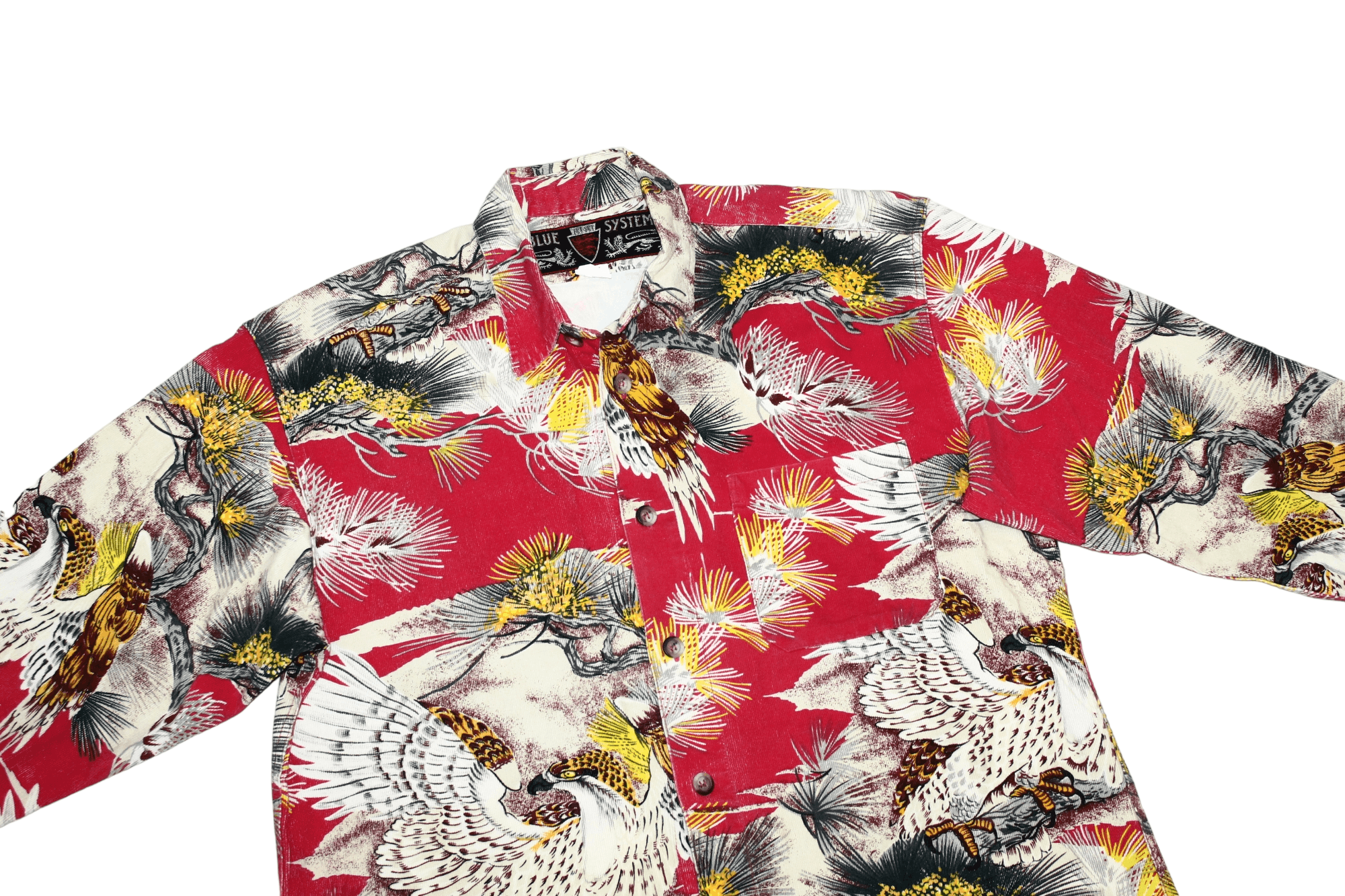 JET SET RARE💥 Jet Set x Blue System Japan Eagle Corduroy Shirt Size US L / EU 52-54 / 3 - 2 Thumbnail