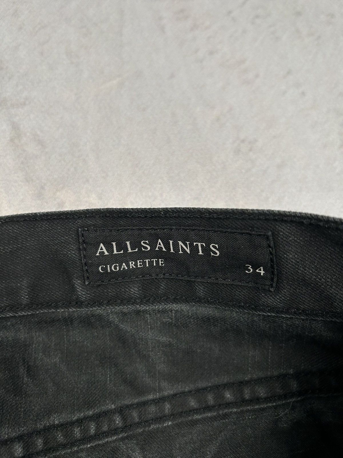 Allsaints × Vintage Vintage AllSaints Cigarette Denim Distressed Washed Pants Size US 34 / EU 50 - 7 Thumbnail