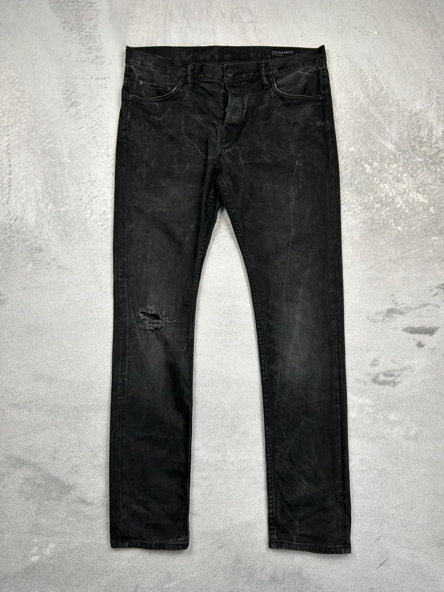 Allsaints × Vintage Vintage AllSaints Cigarette Denim Distressed Washed Pants Size US 34 / EU 50 - 1 Thumbnail