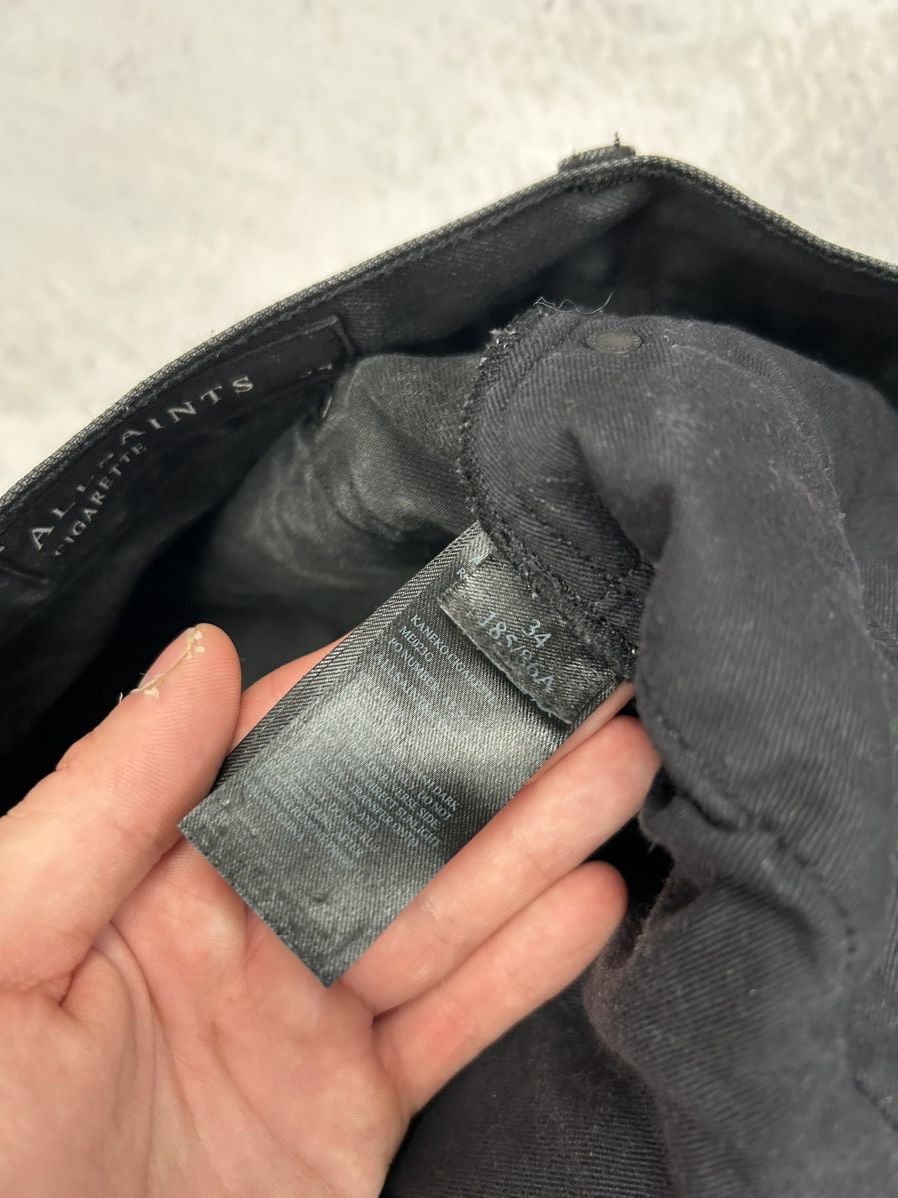 Allsaints × Vintage Vintage AllSaints Cigarette Denim Distressed Washed Pants Size US 34 / EU 50 - 8 Thumbnail