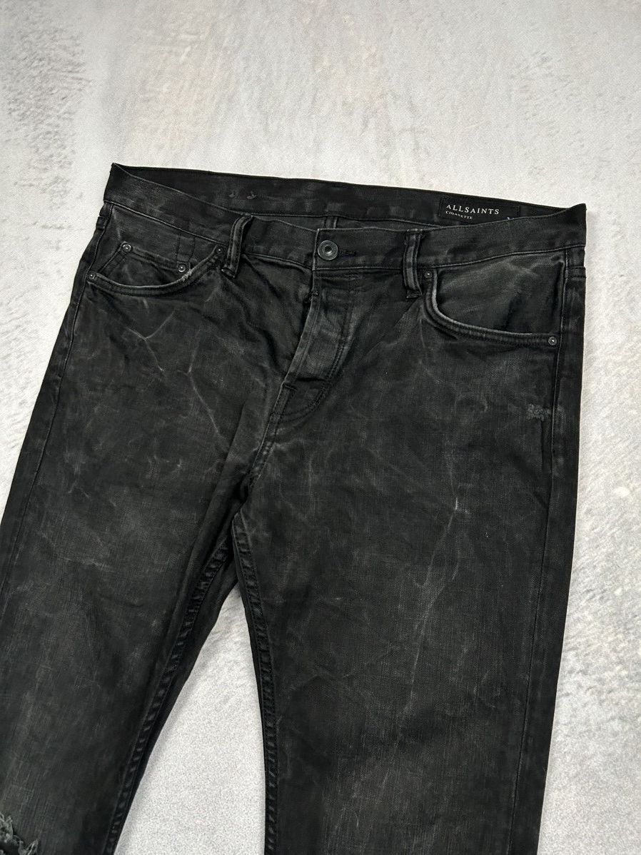 Allsaints × Vintage Vintage AllSaints Cigarette Denim Distressed Washed Pants Size US 34 / EU 50 - 2 Thumbnail