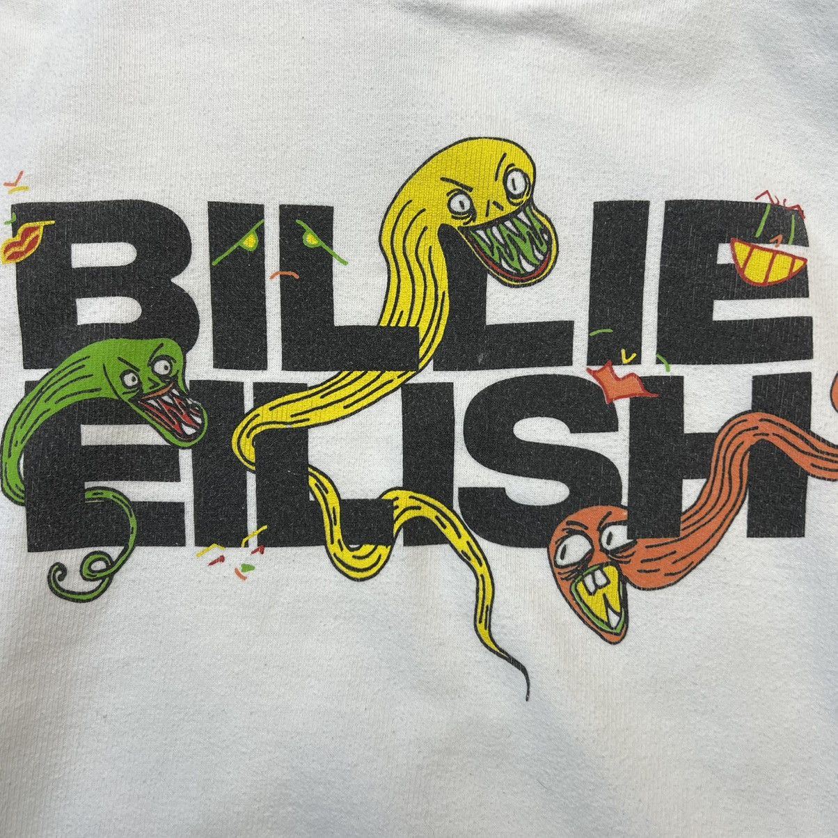 Band Tees 2019 Billie Eilish Hoodie Medium White Snake Graphic Band Size US M / EU 48-50 / 2 - 2 Thumbnail