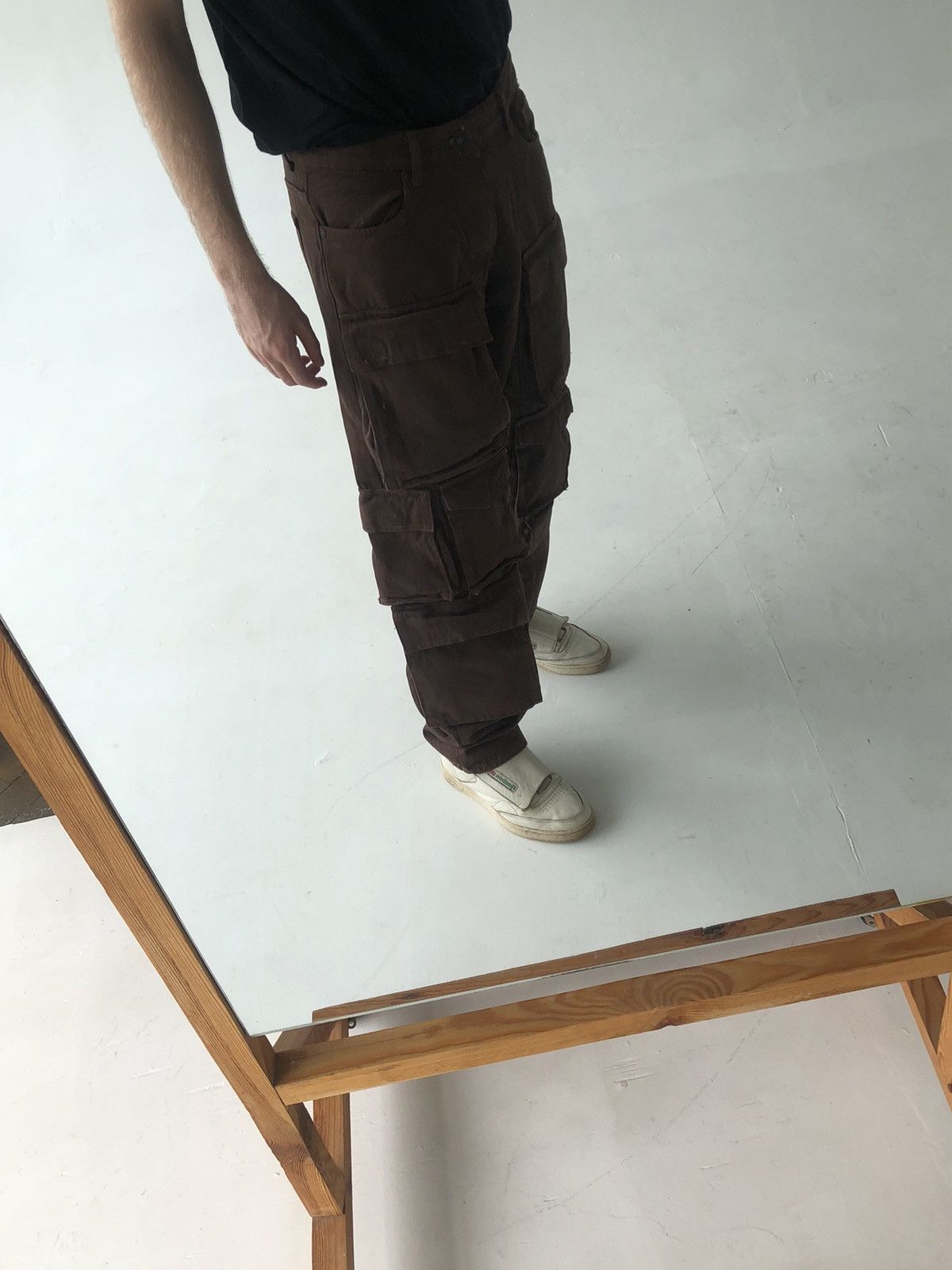 20471120 × Le Grande Bleu (L.G.B.) Japanese Brown Multi pocket Cargo Jeans / Travis Scott Style Size US 32 / EU 48 - 9 Thumbnail