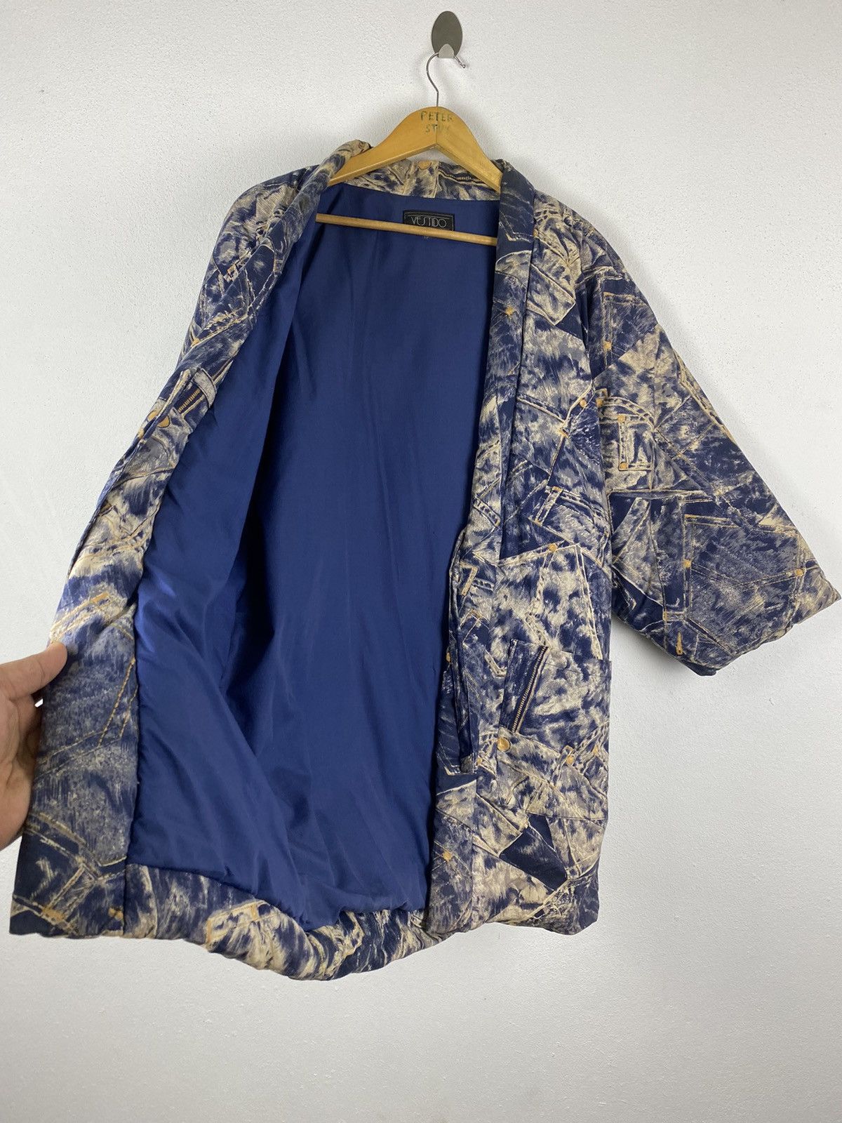Japanese Brand Vestido Denim print“impact Turn It On” Kimono Design Jacket Size US L / EU 52-54 / 3 - 4 Thumbnail